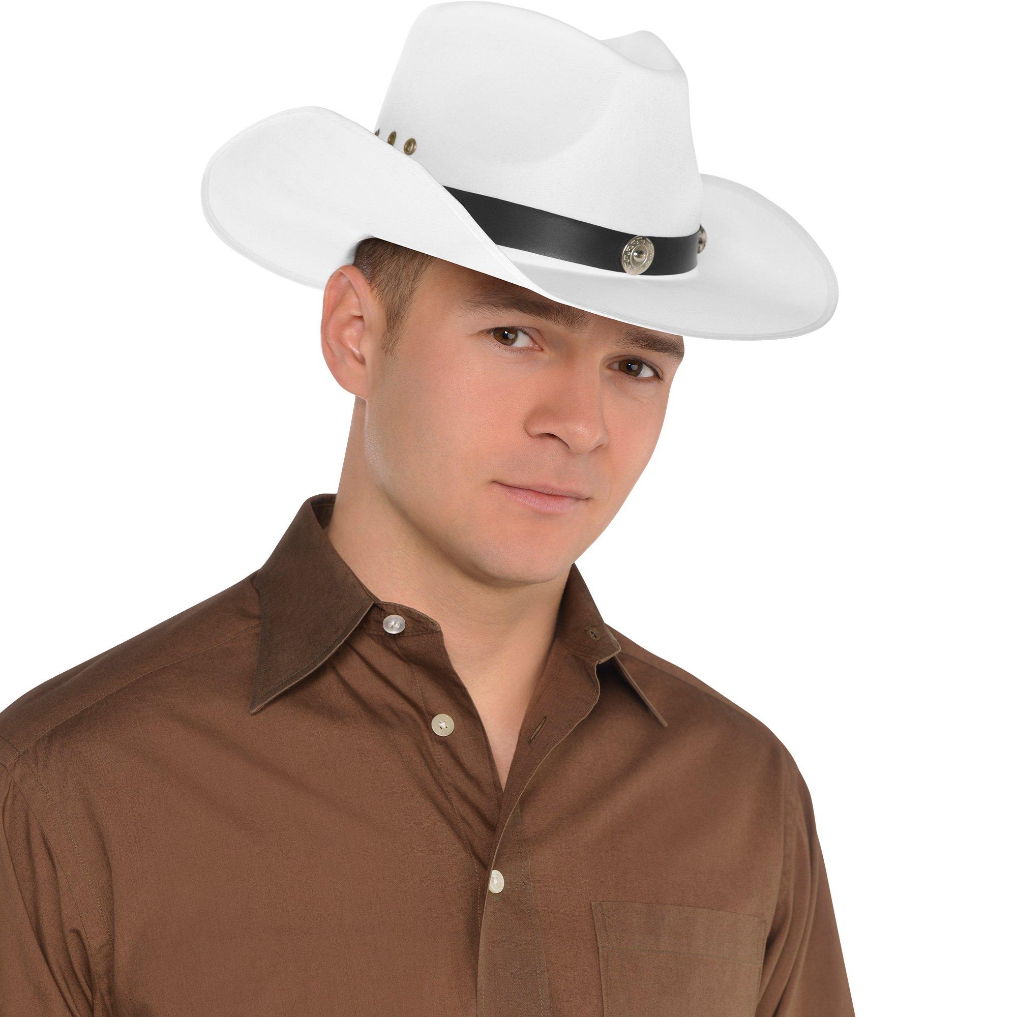 White Satin Cowboy Hat - Image 2