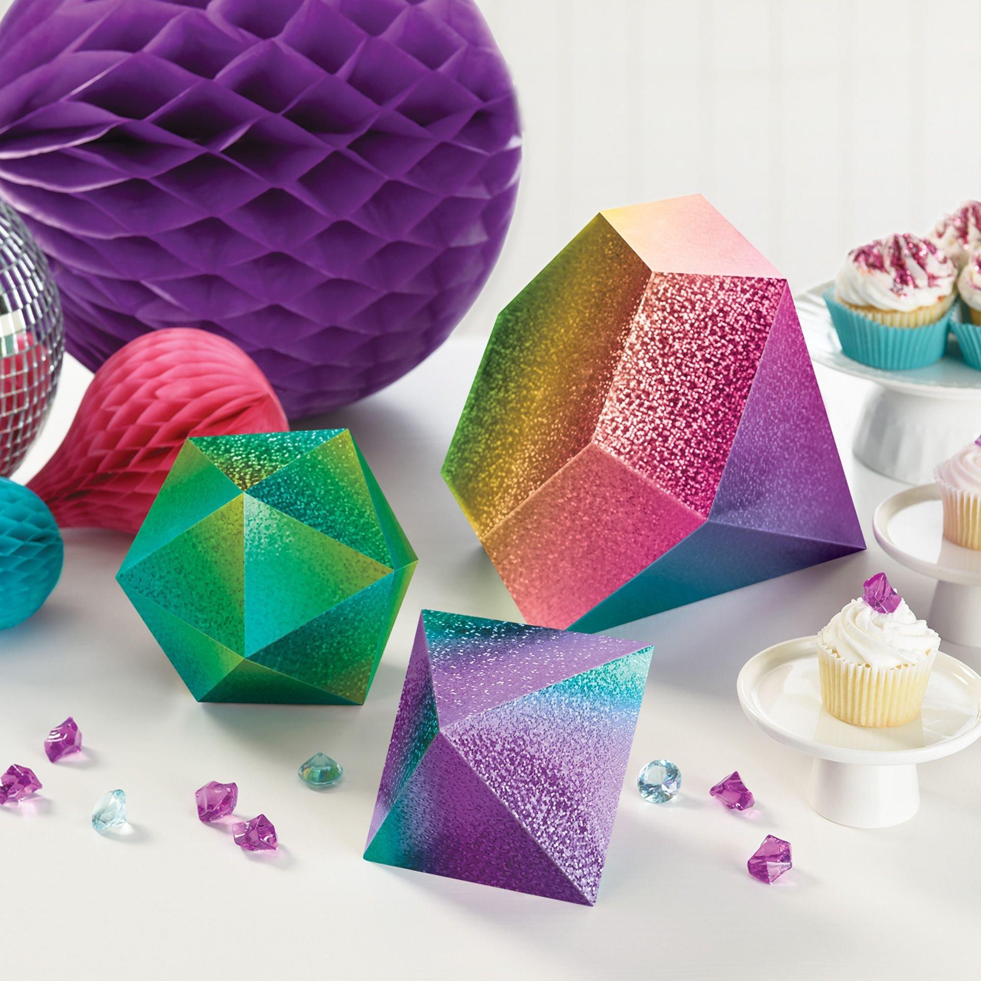 Prismatic Sparkle Jewel Table Decorations. 3pc - Image 2