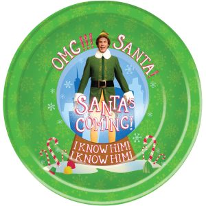 Elf Paper Lunch Plates. 9in. 8ct