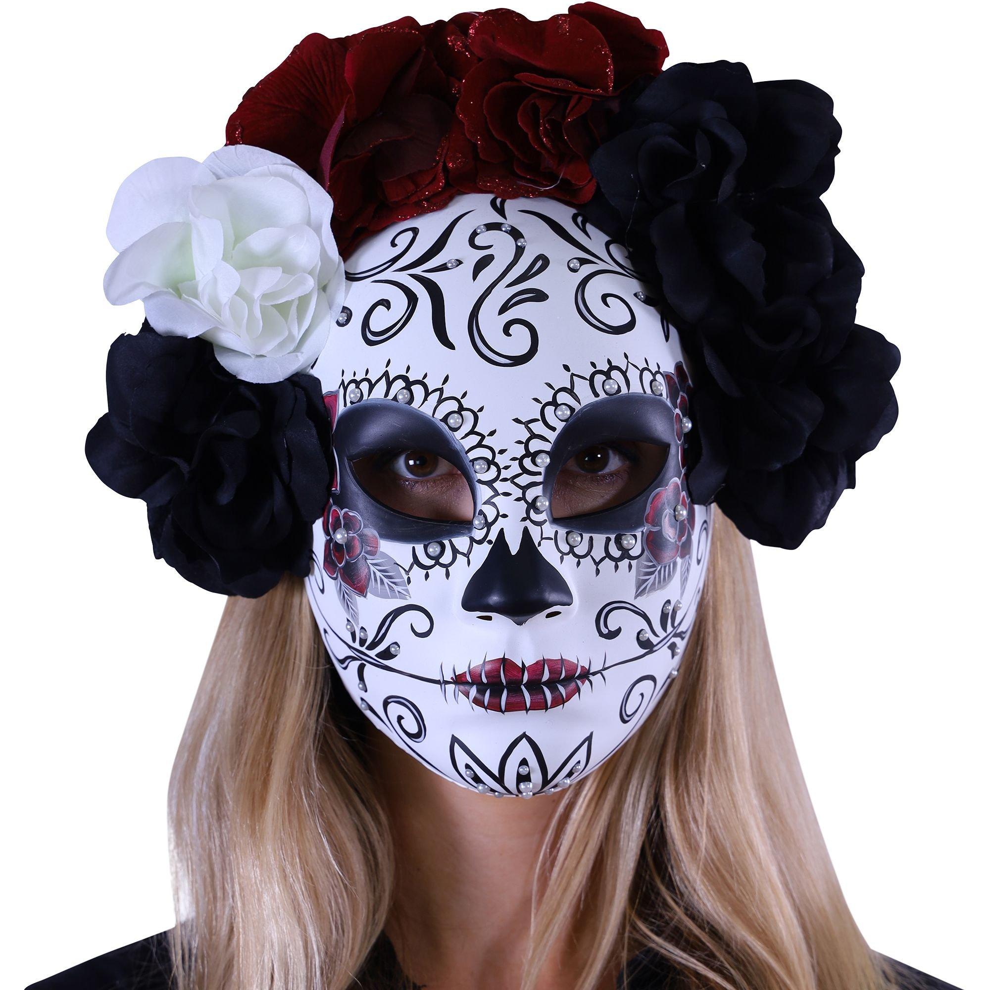 Flower Crown Calavera Day of the Dead Mask - Image 2