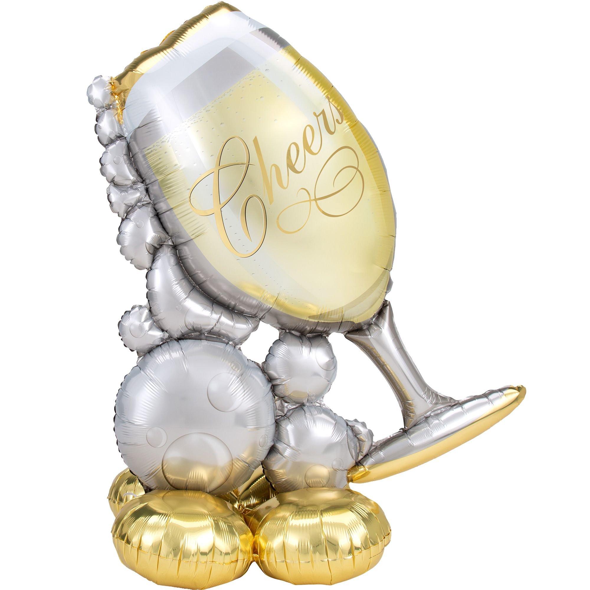 AirLoonz Bubbly Wine Glass Balloon. 51in