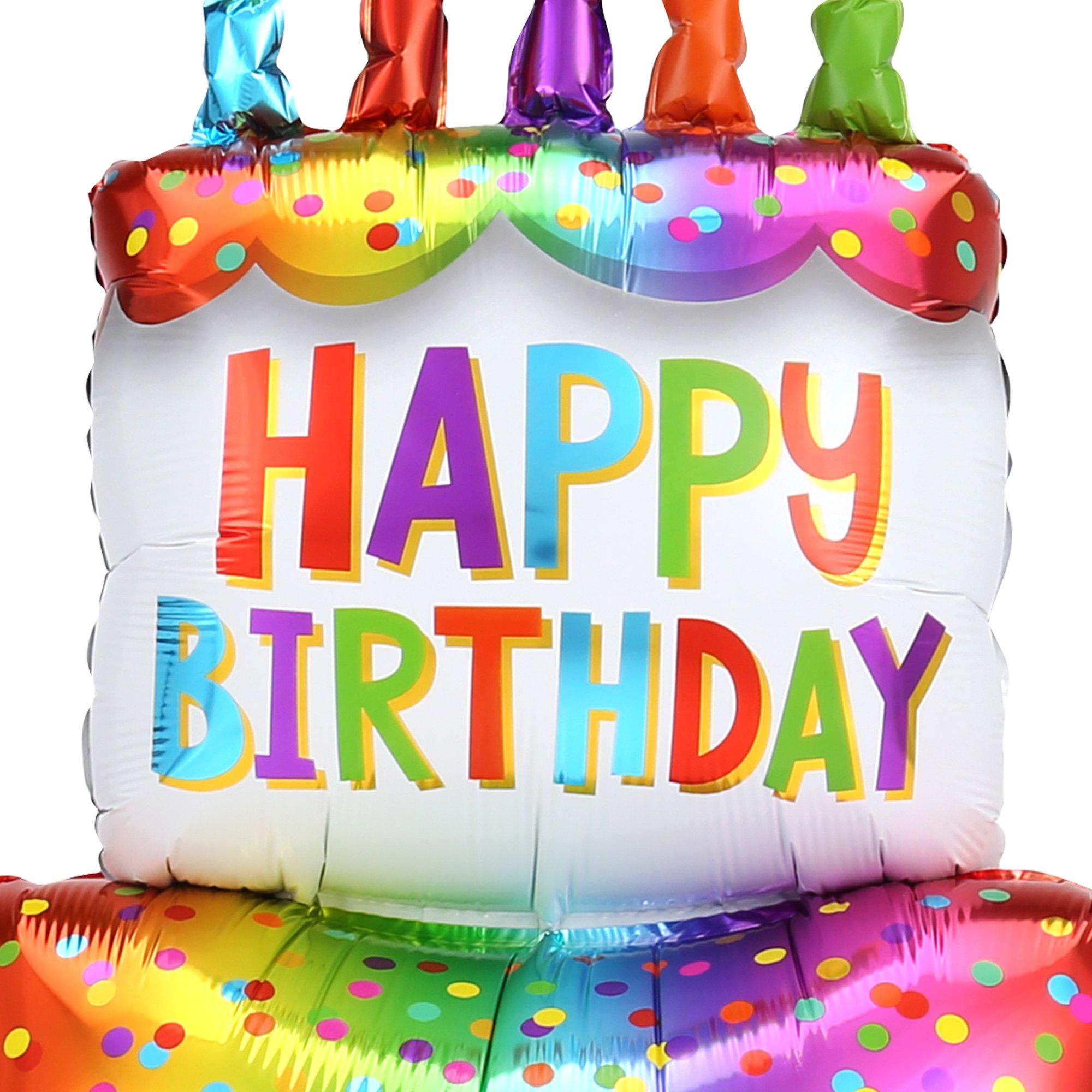 AirLoonz® Birthday Cake Balloon. 53in - Image 4