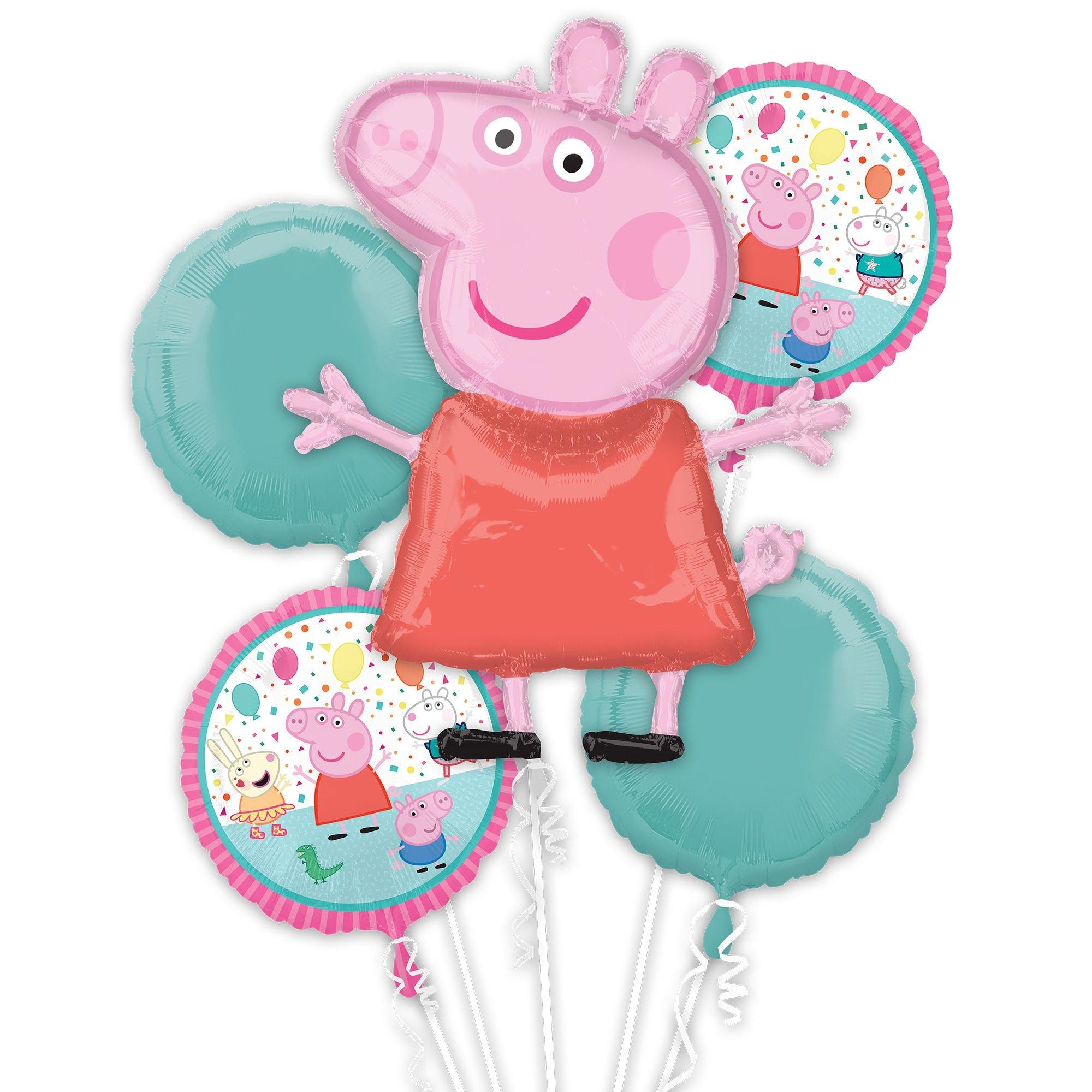 Peppa Pig Foil Balloon Bouquet. 5pc
