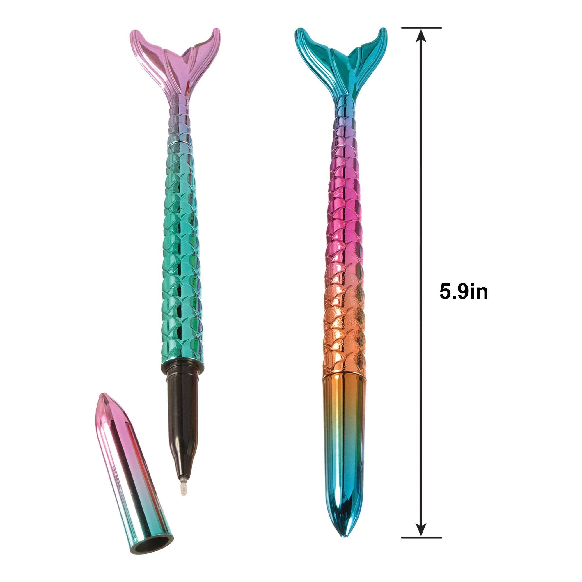 Metallic Shimmering Mermaids Plastic Pens. 5.9in. 8ct - Image 3