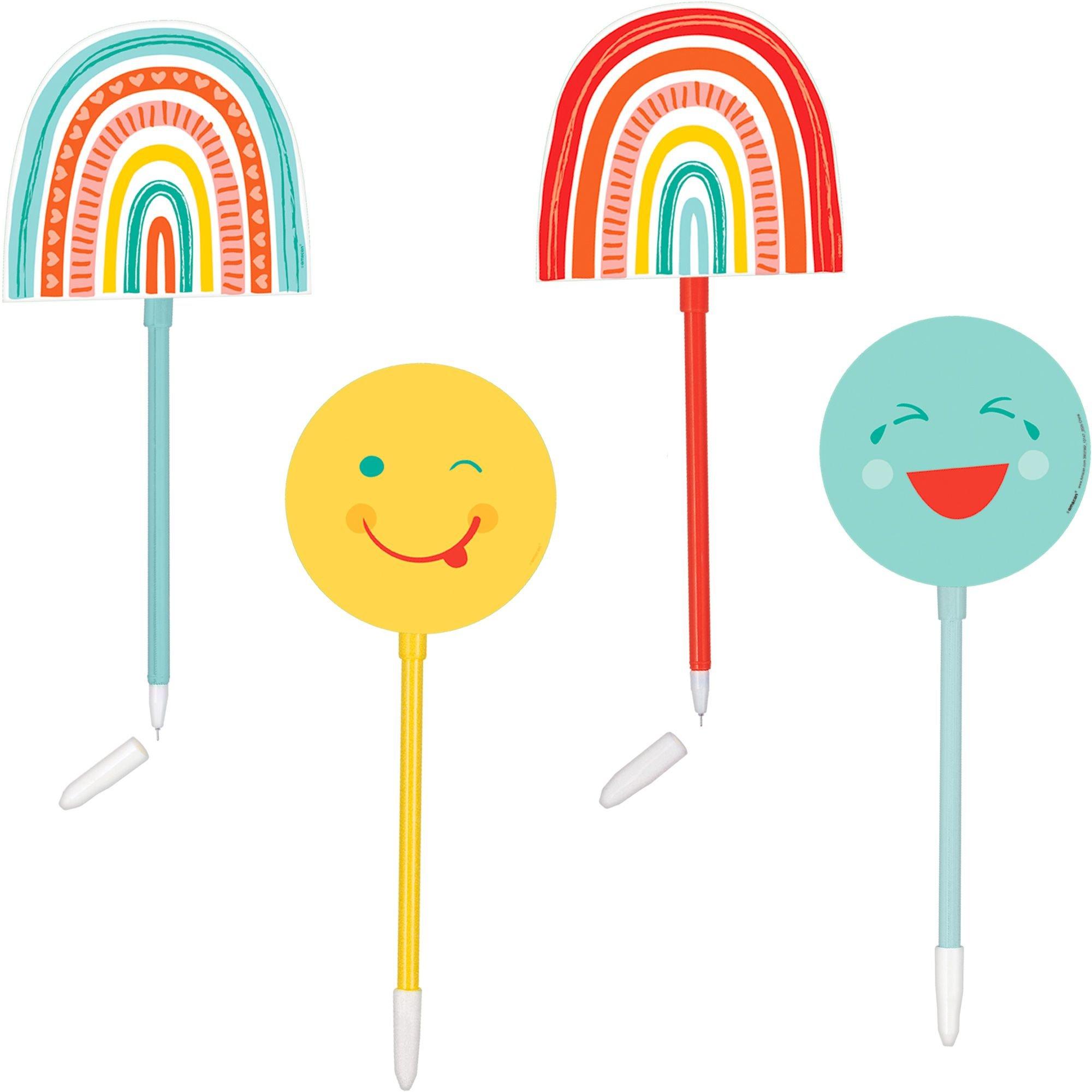 Retro Rainbow Pens. 8ct