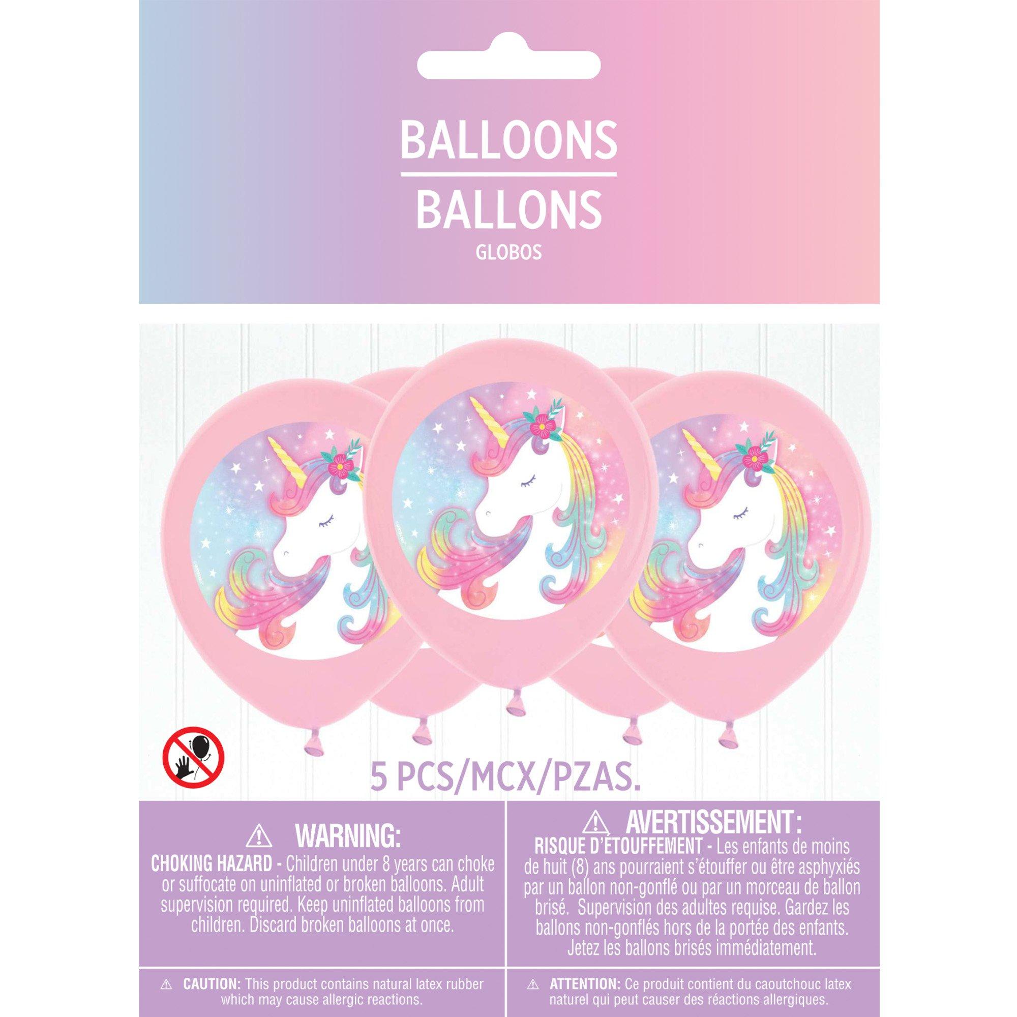 5ct. 12in. Enchanted Unicorn Latex Balloons - Image 3