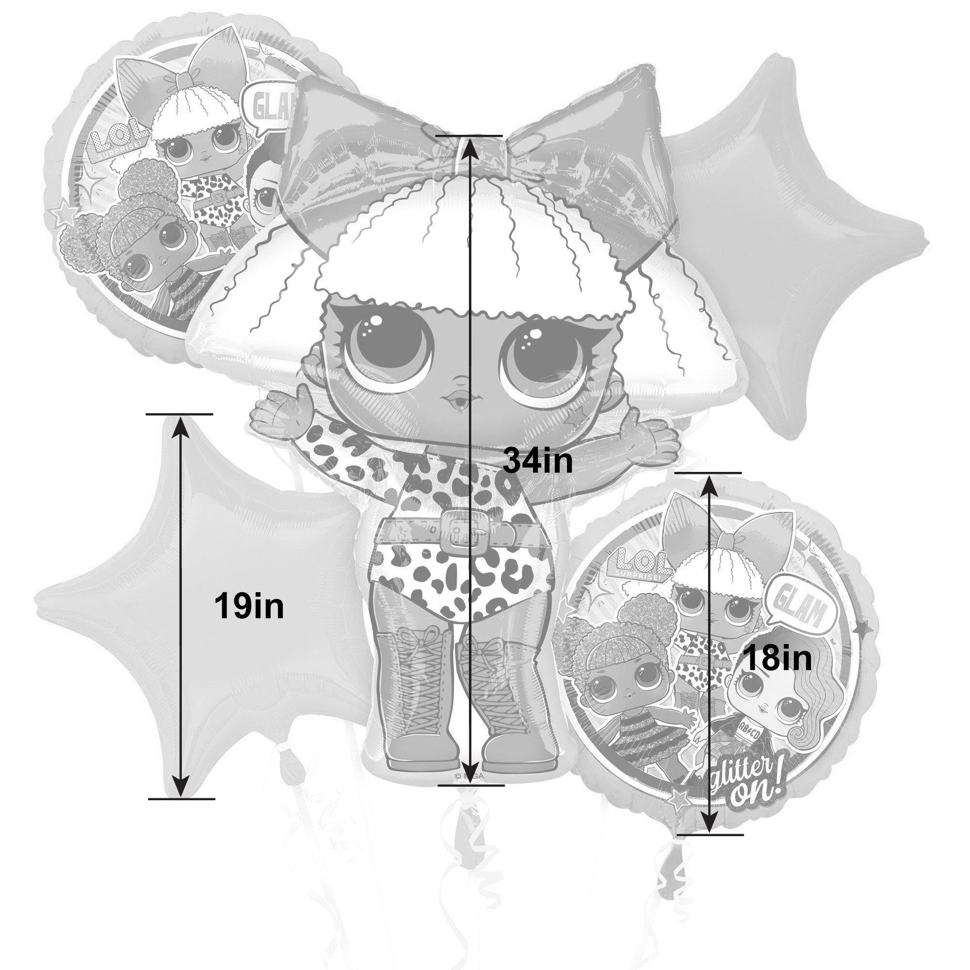 L.O.L. Surprise! Together 4-Eva Foil Balloon Bouquet. 5pc - Image 2
