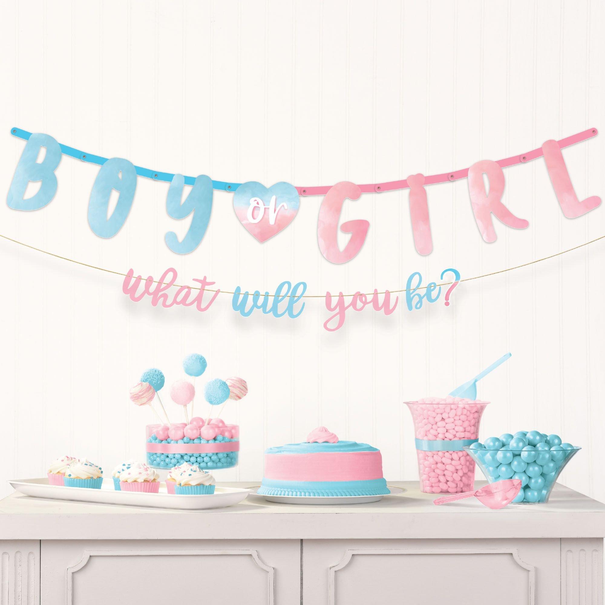 Boy or Girl Gender Reveal Letter Banner Set. 2pc - The Big Reveal
