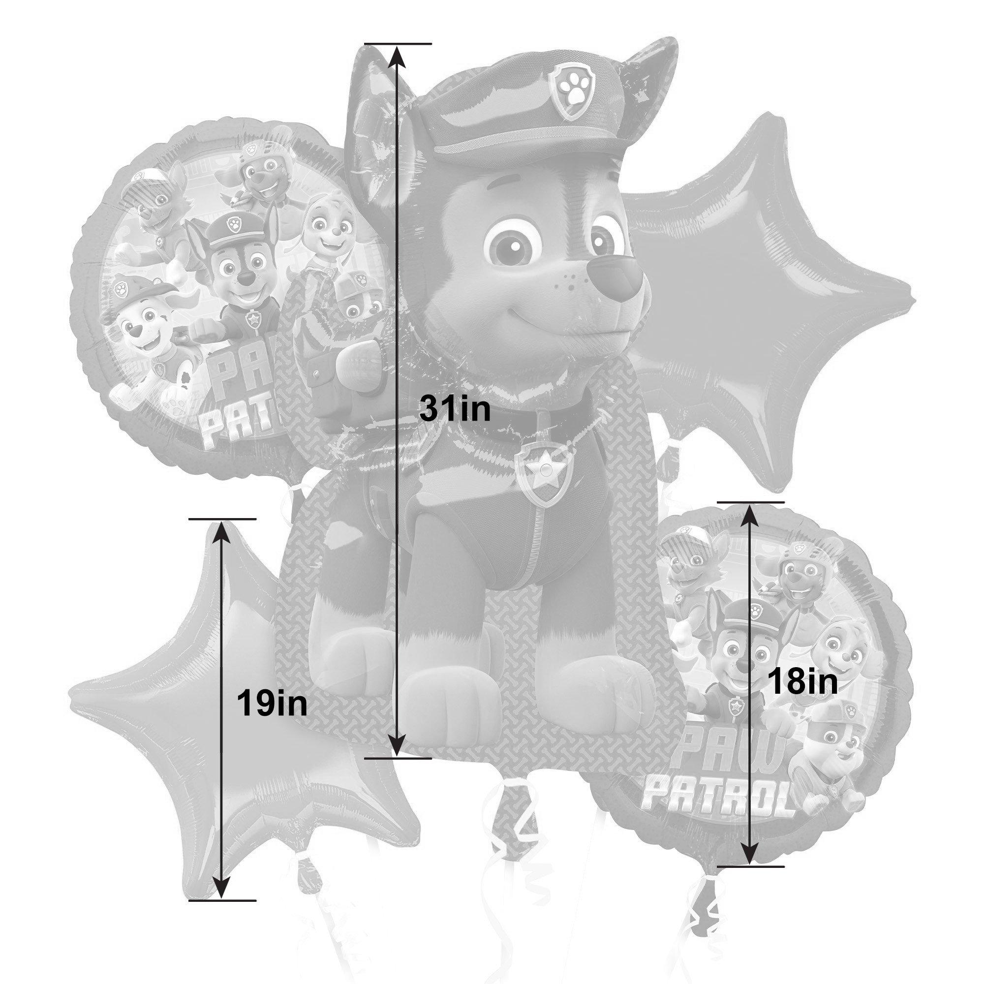 Chase Foil Balloon Bouquet. 5pc - PAW Patrol - Image 5