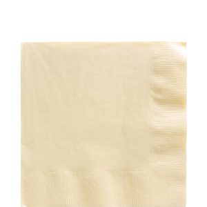 Vanilla Cream Paper Lunch Napkins. 6.5in. 40ct