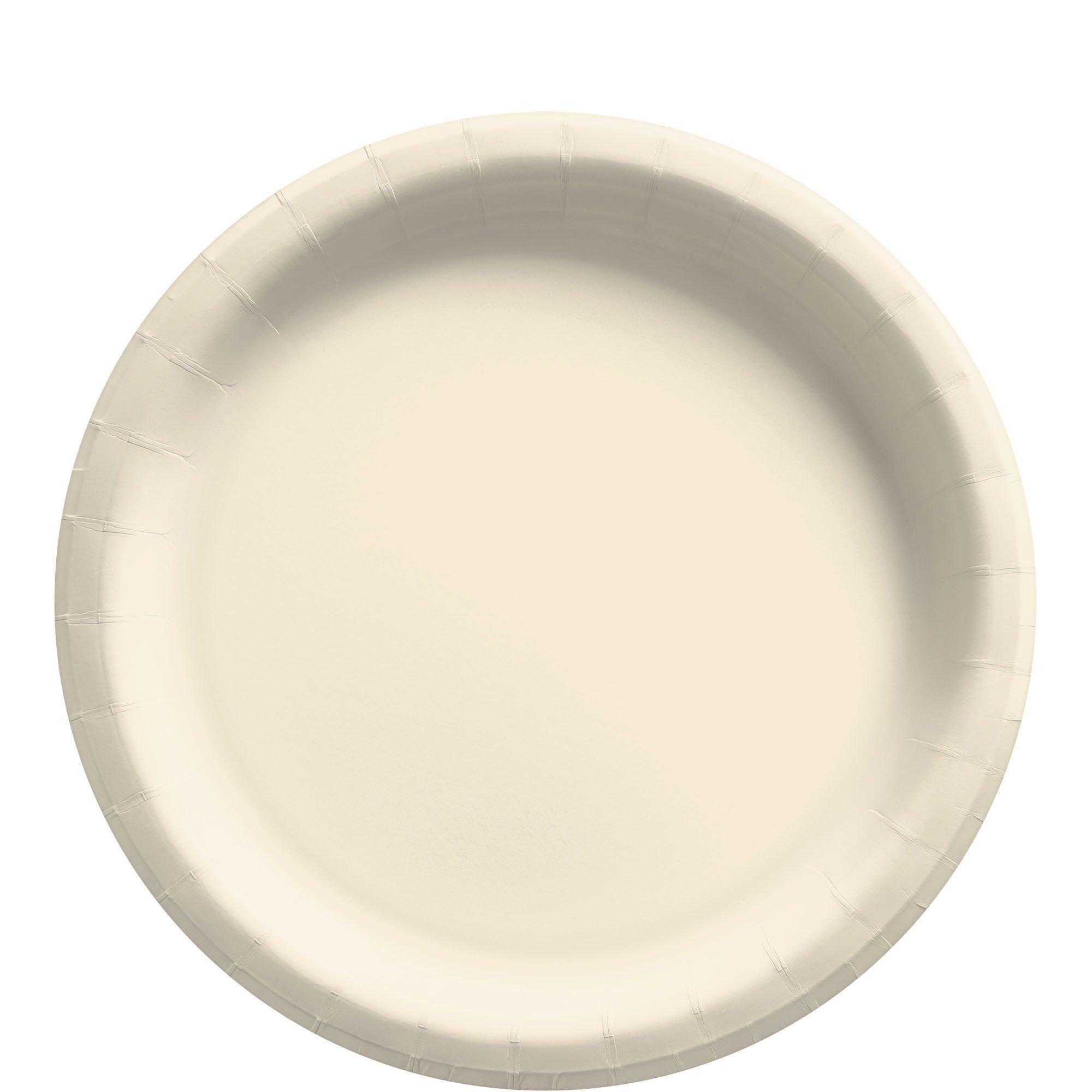 Vanilla Cream Extra Sturdy Paper Lunch Plates. 8.5in. 20ct