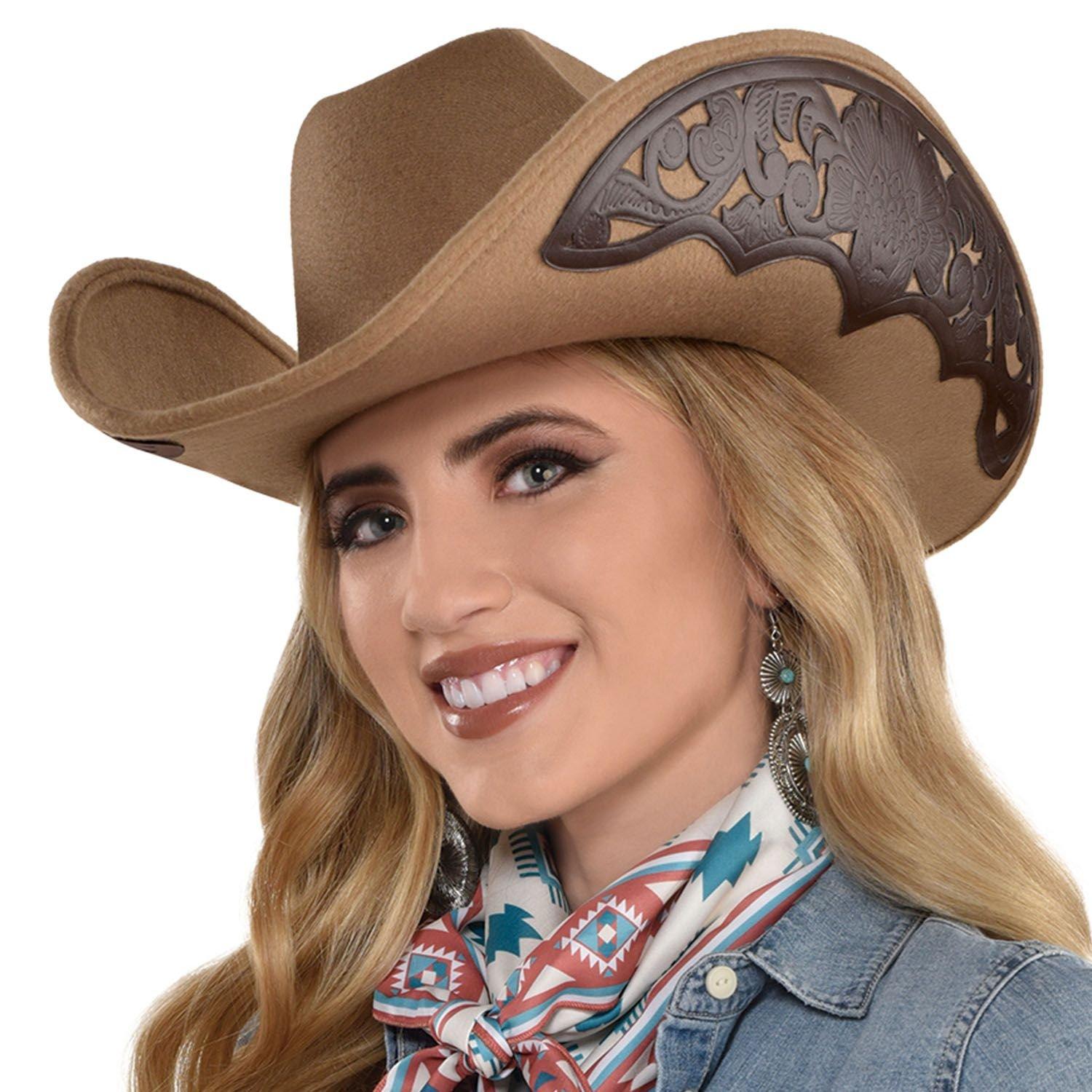 Oversized Debossed Cowgirl Hat - Image 2