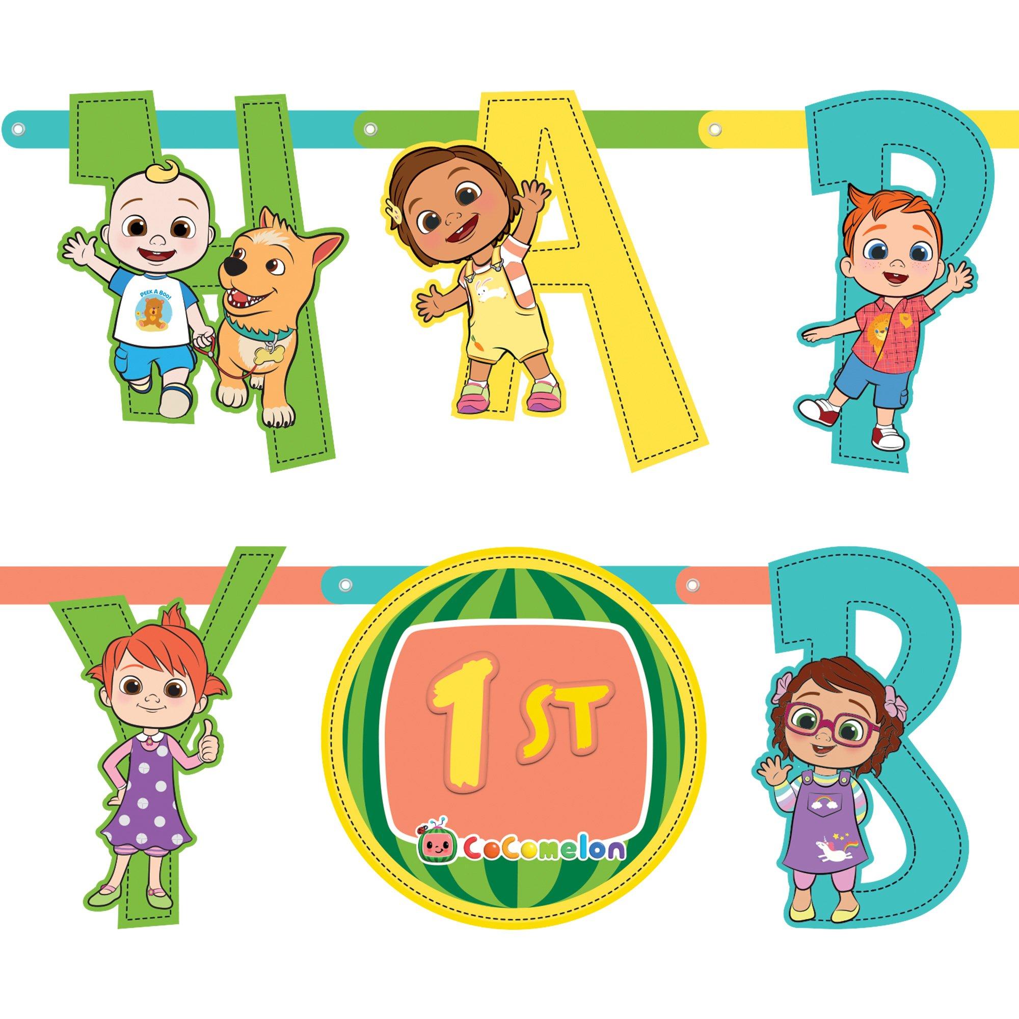 CoComelon Cardstock Birthday Banner Kit. 10.7ft - Image 3