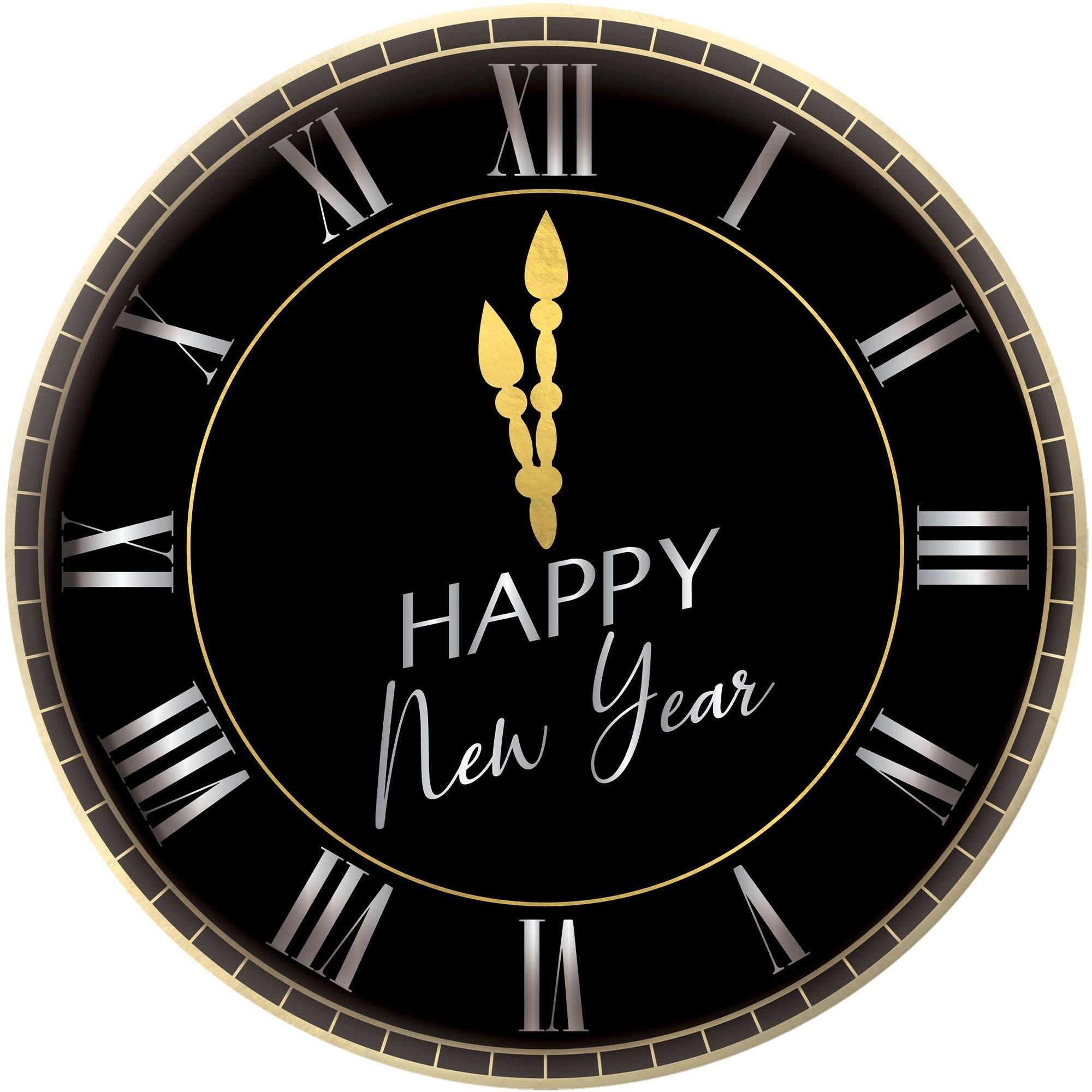 New Year's Countdown Melamine Round Platter. 13.5in