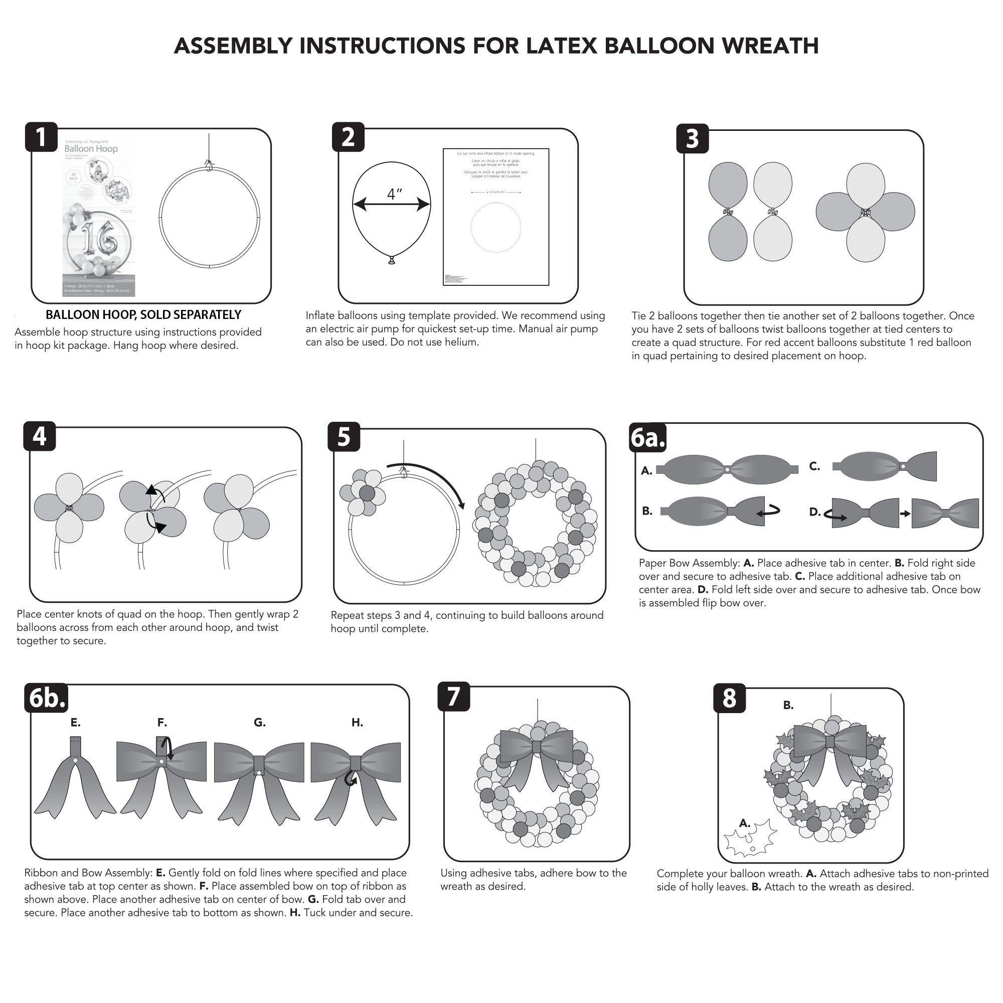 DIY Air-Filled Christmas Latex Balloon Wreath Kit. 37in - Image 5