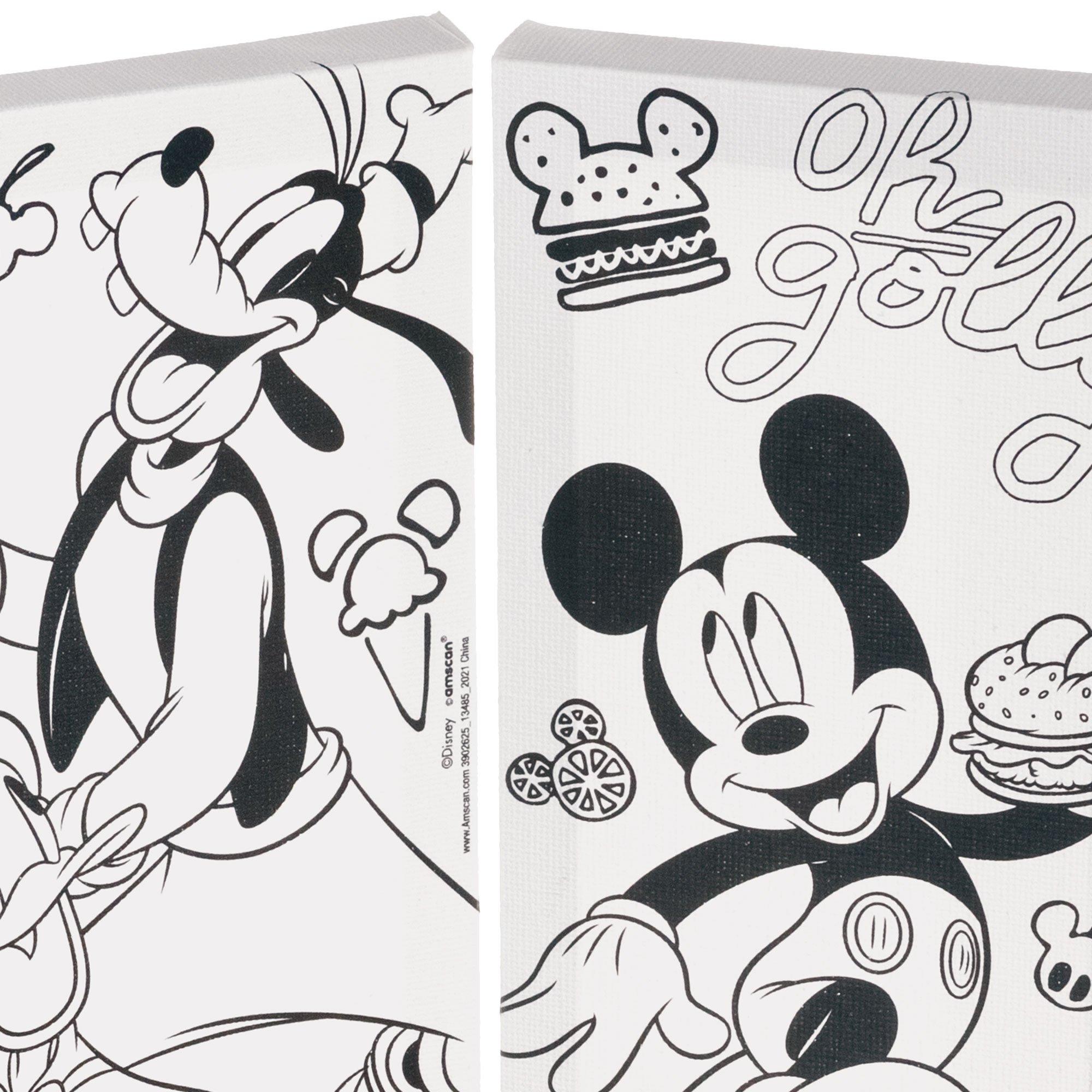 Mickey Mouse Color Your Own Canvas Kit. 2pc - Image 3