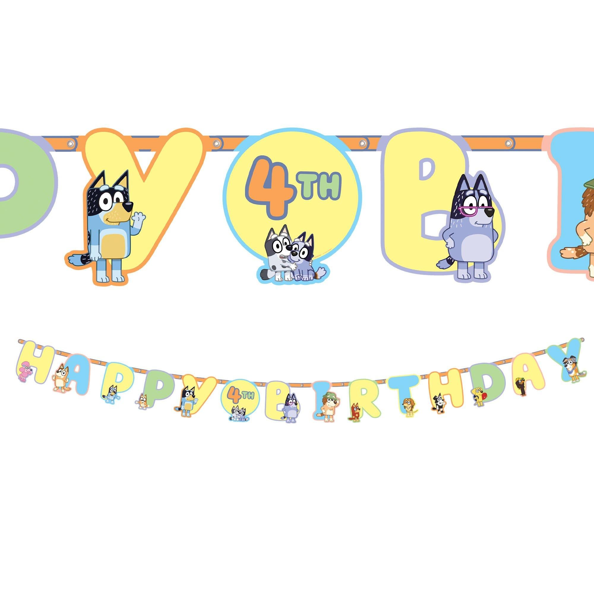 Bluey Cardstock Birthday Banner Kit. 10.5ft