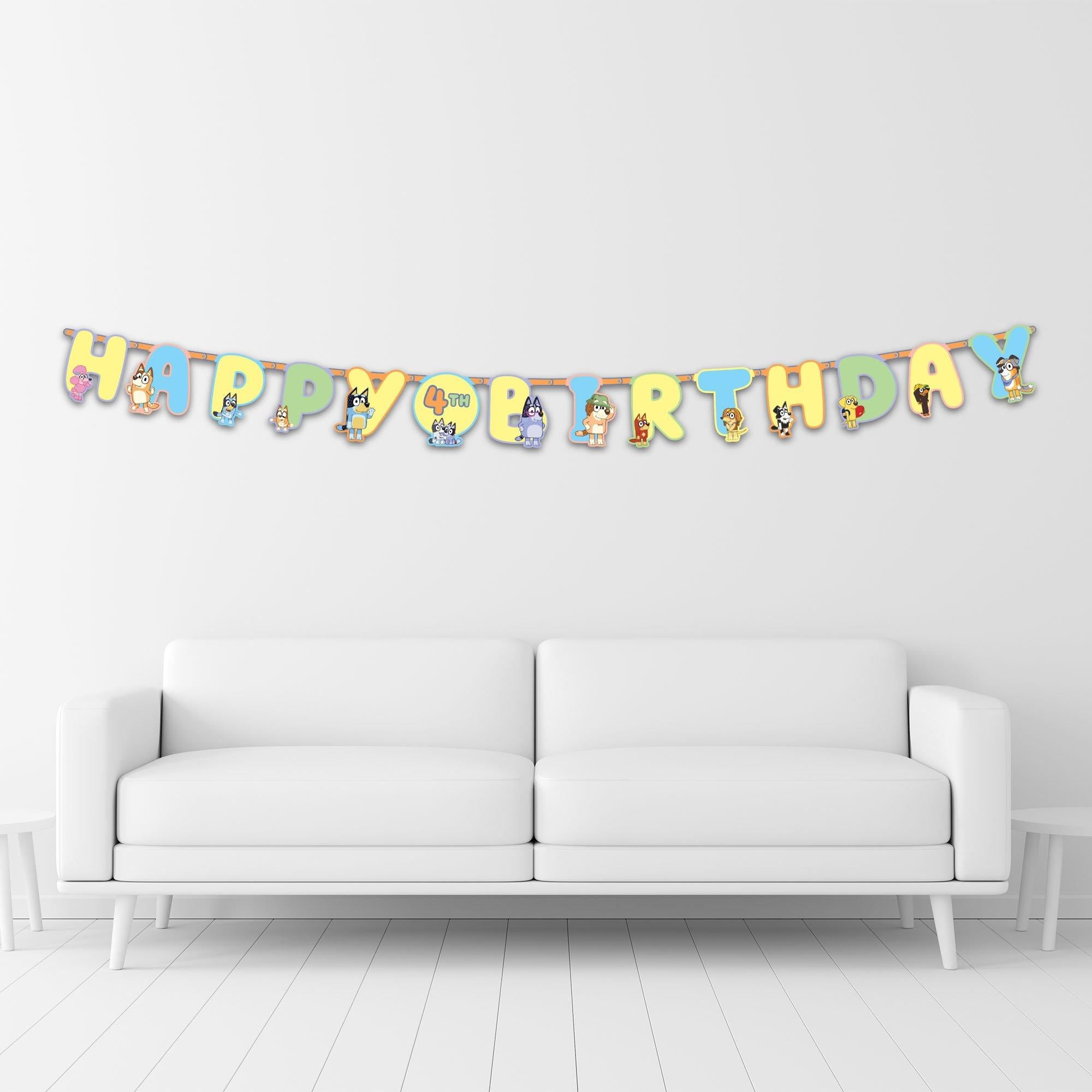 Bluey Cardstock Birthday Banner Kit. 10.5ft - Image 5