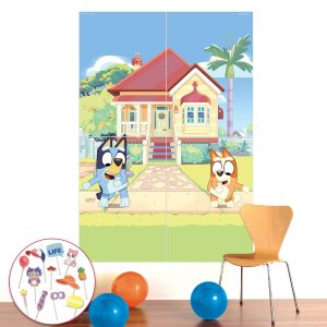 Bluey Paper Photo Booth Kit with Props. 4.6ft x 6.7ft