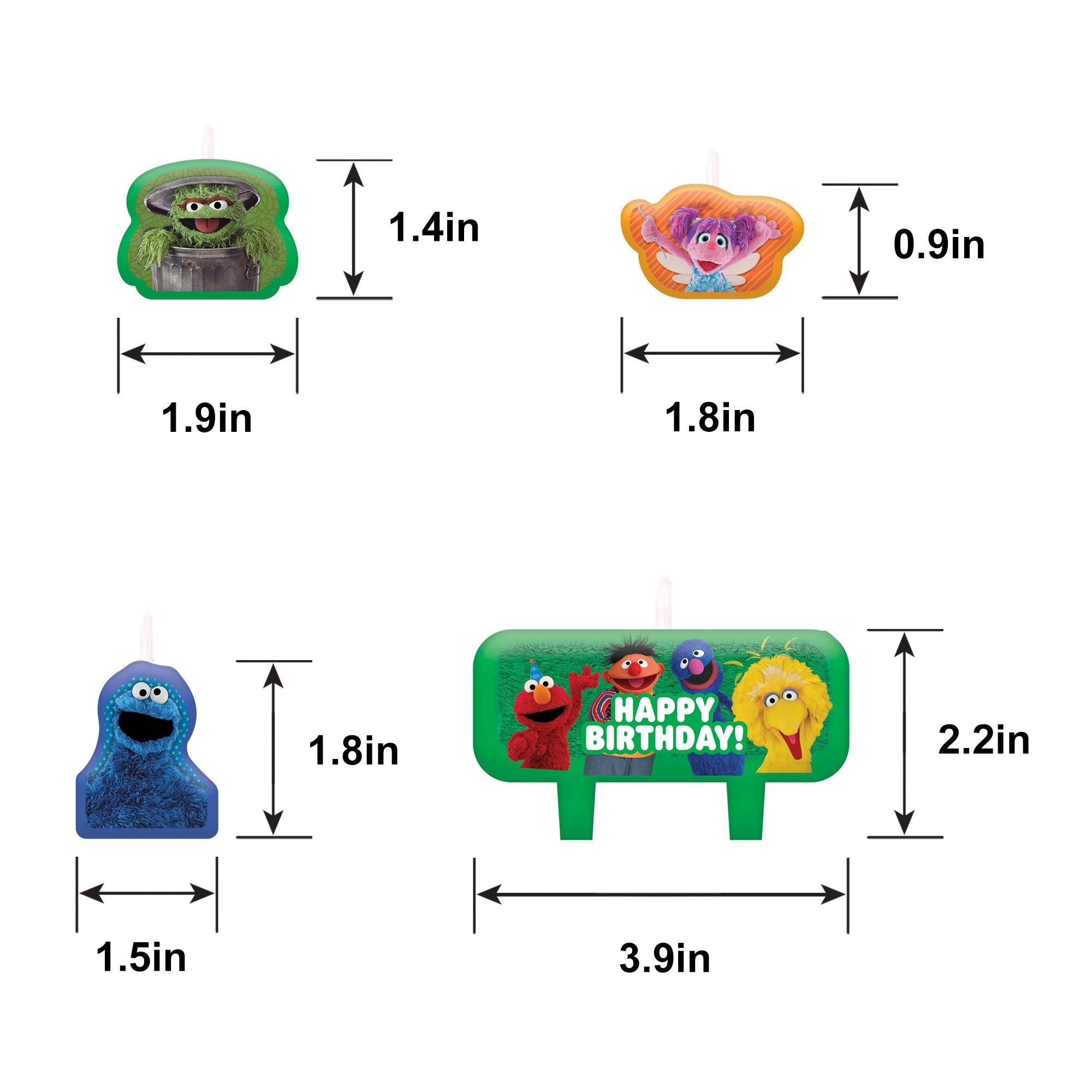 Everyday Sesame Street Birthday Candle Set. 4pc - Image 2