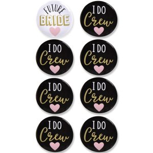 I Do Crew Bachelorette Party Buttons. 8pc
