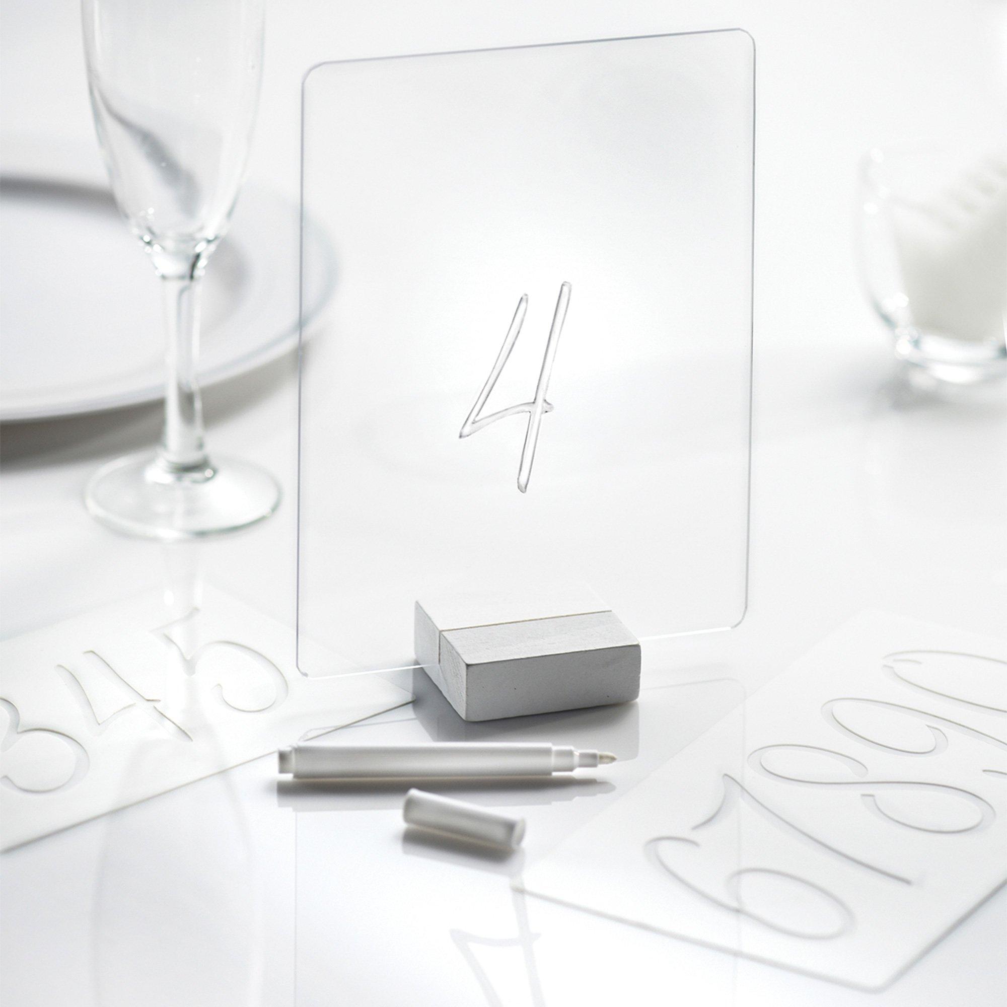 Acrylic Wedding Table Signs. 5.5in x 7in. 8ct