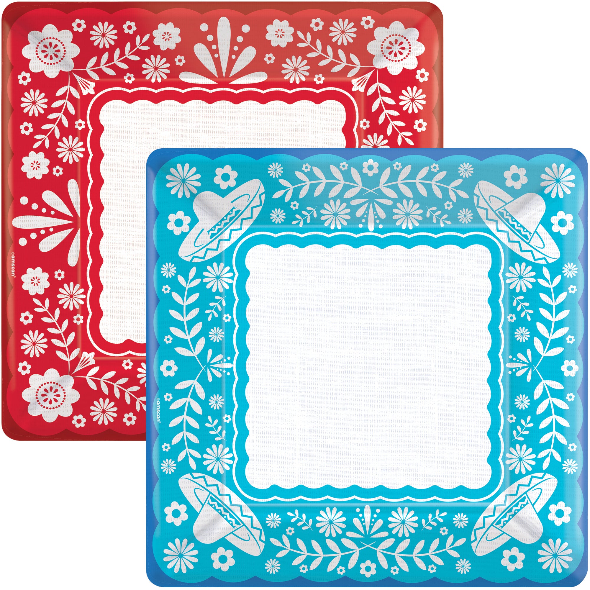 Viva la Party Square Paper Plates. 8ct - Image 5
