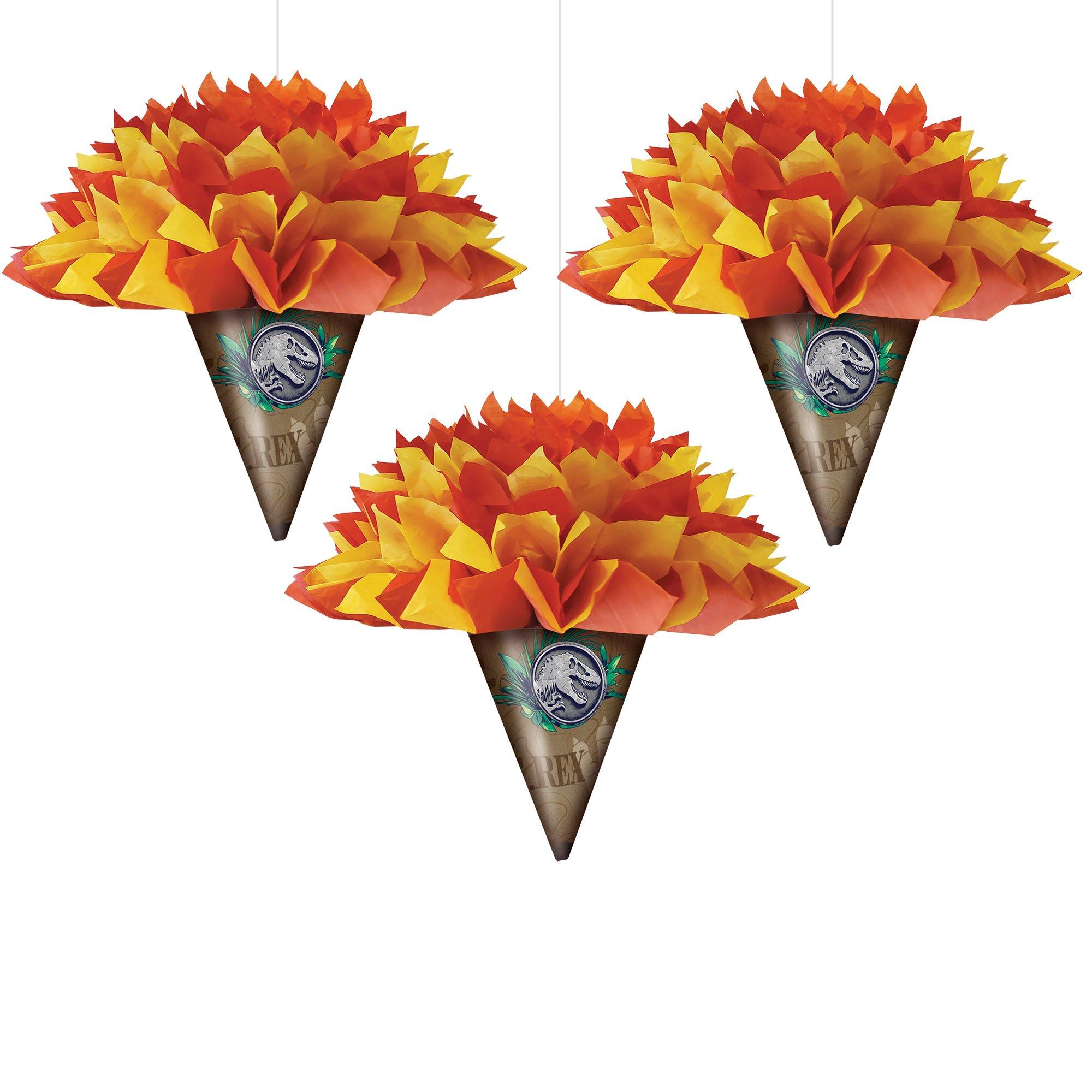 Jurassic World Tissue Paper & Cardstock Torch Pom Poms. 3ct
