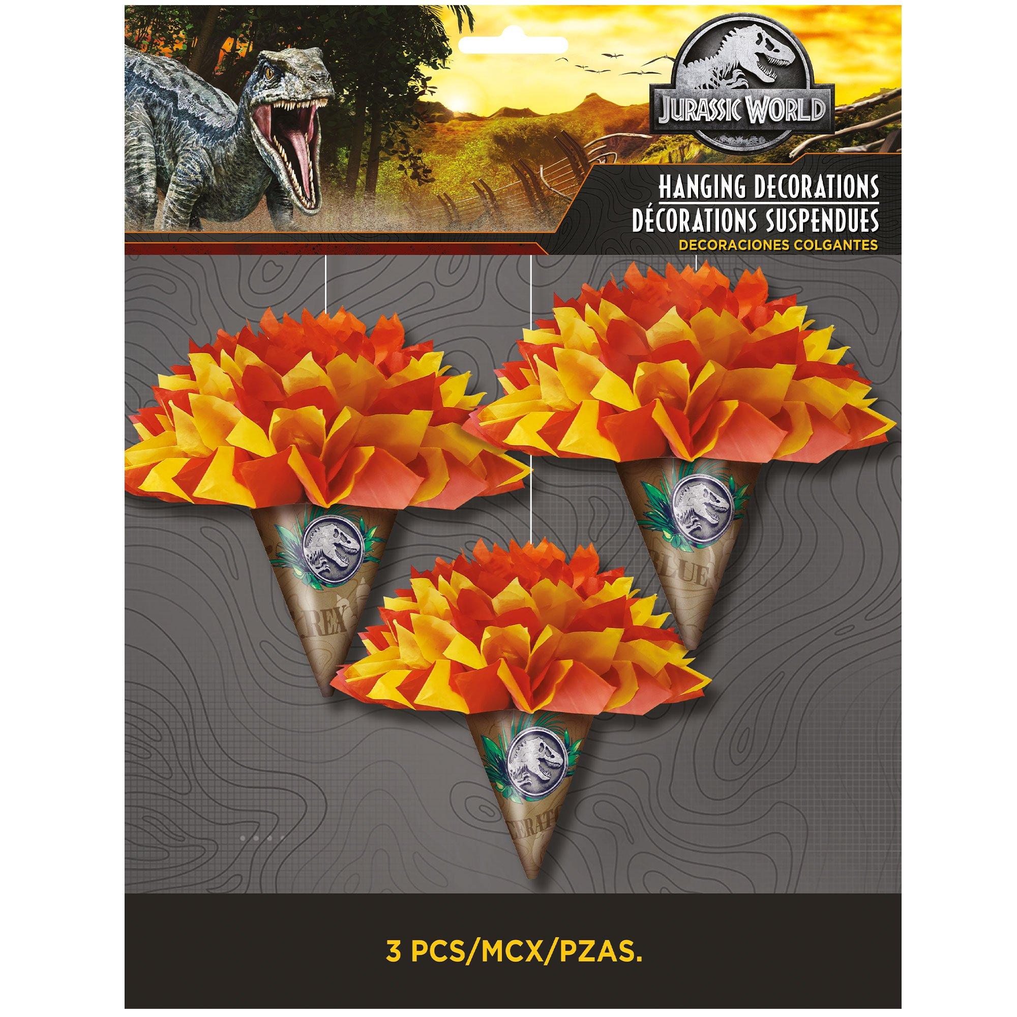 Jurassic World Tissue Paper & Cardstock Torch Pom Poms. 3ct - Image 3