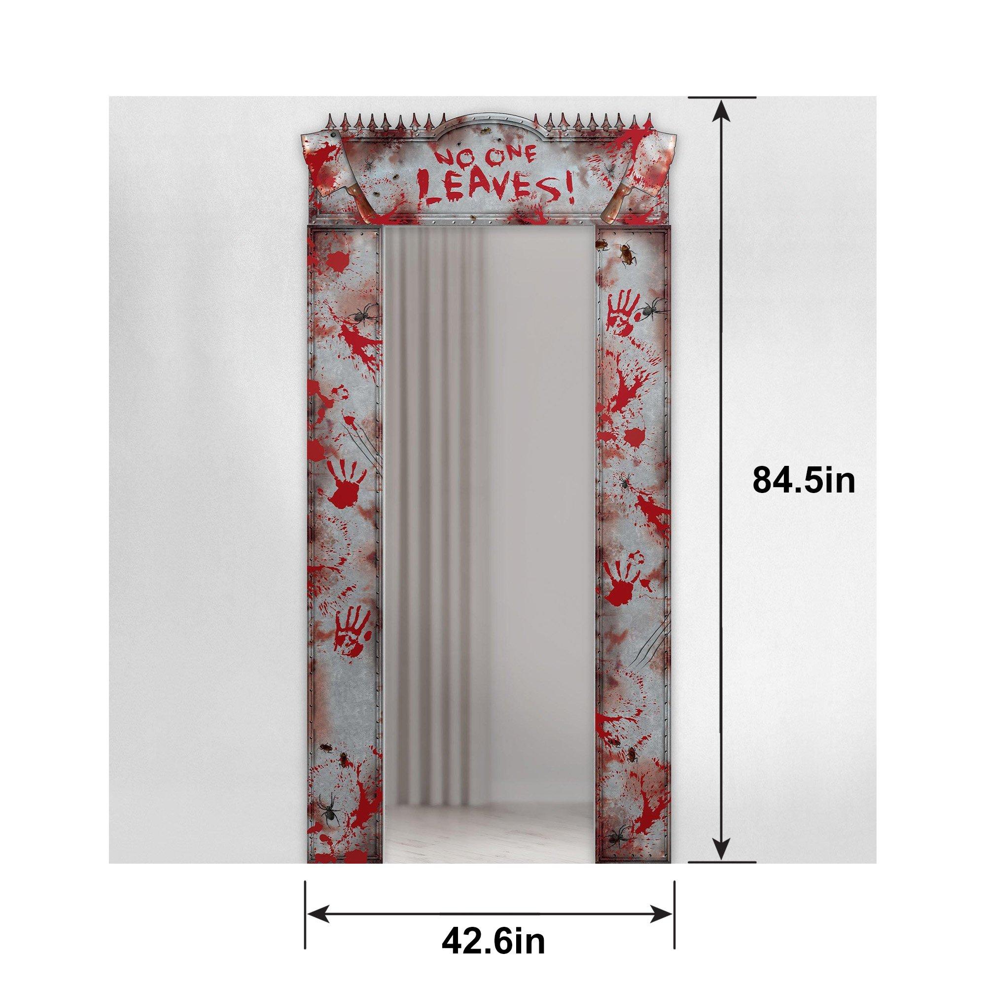 Bloody Doorway Entry Cardboard Decoration. 42.6in x 84.5in - Image 3