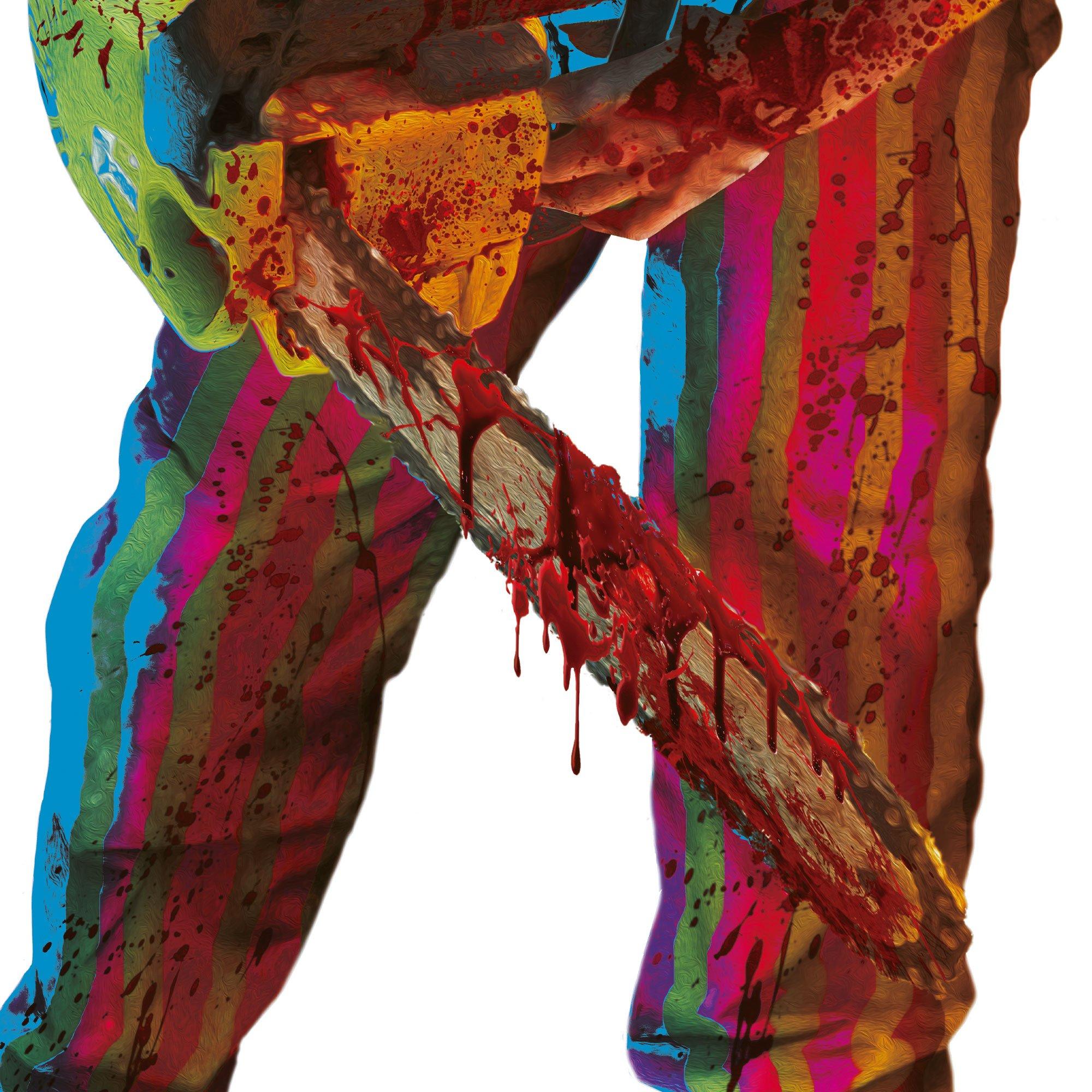 Creepy Carnival Black Light Reactive Plastic Scene Setter Backdrop. 5.58ft x 5.41ft. 2pc - Image 3