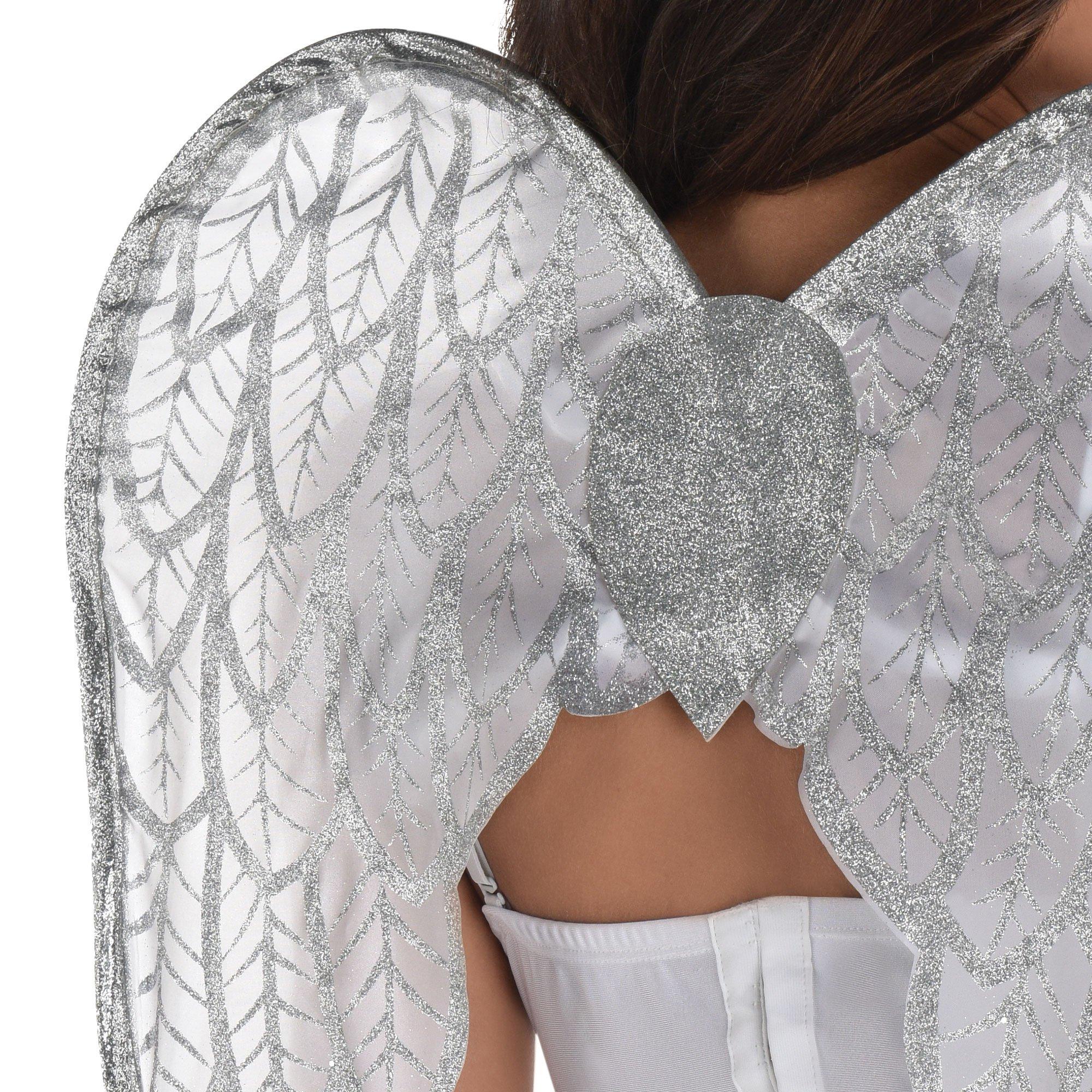 Adult Glitter White Angel Costume Accessory Kit - Image 3