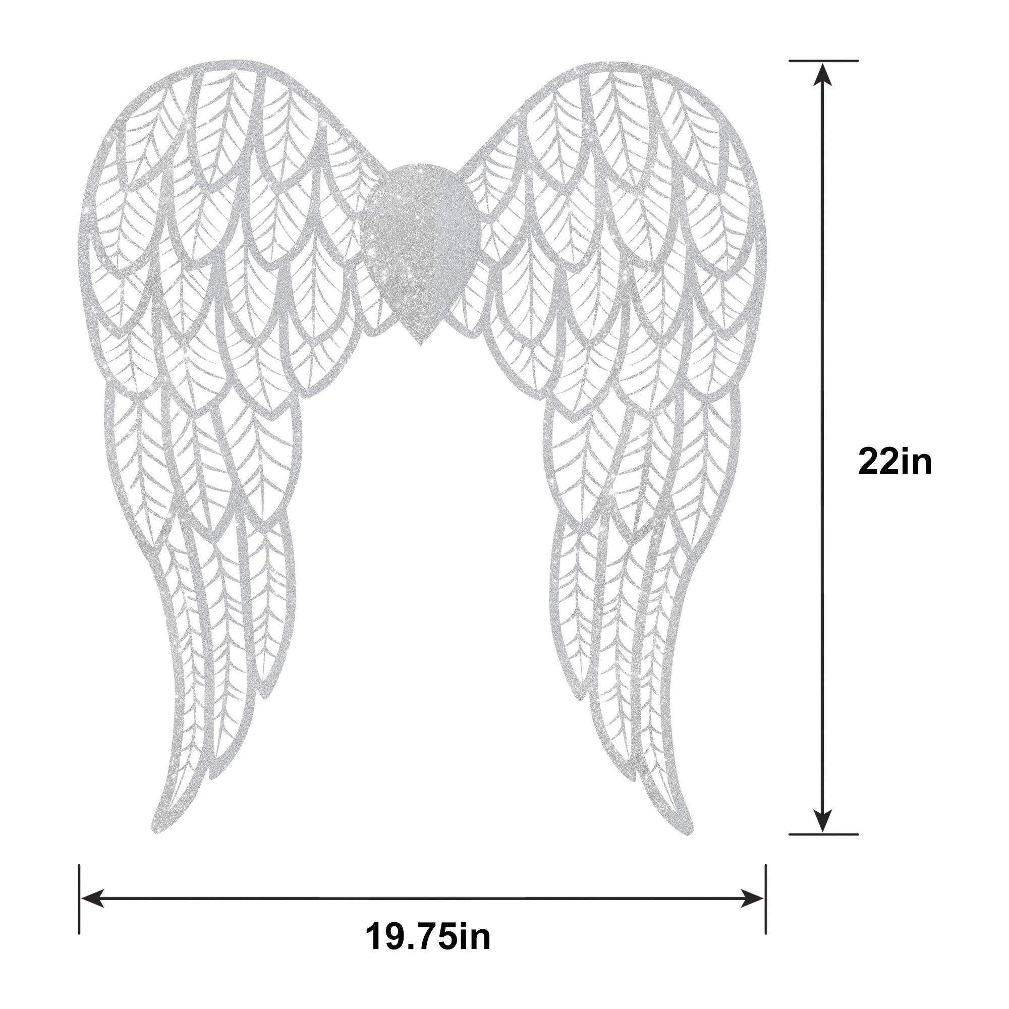 Adult Glitter White Angel Costume Accessory Kit - Image 4