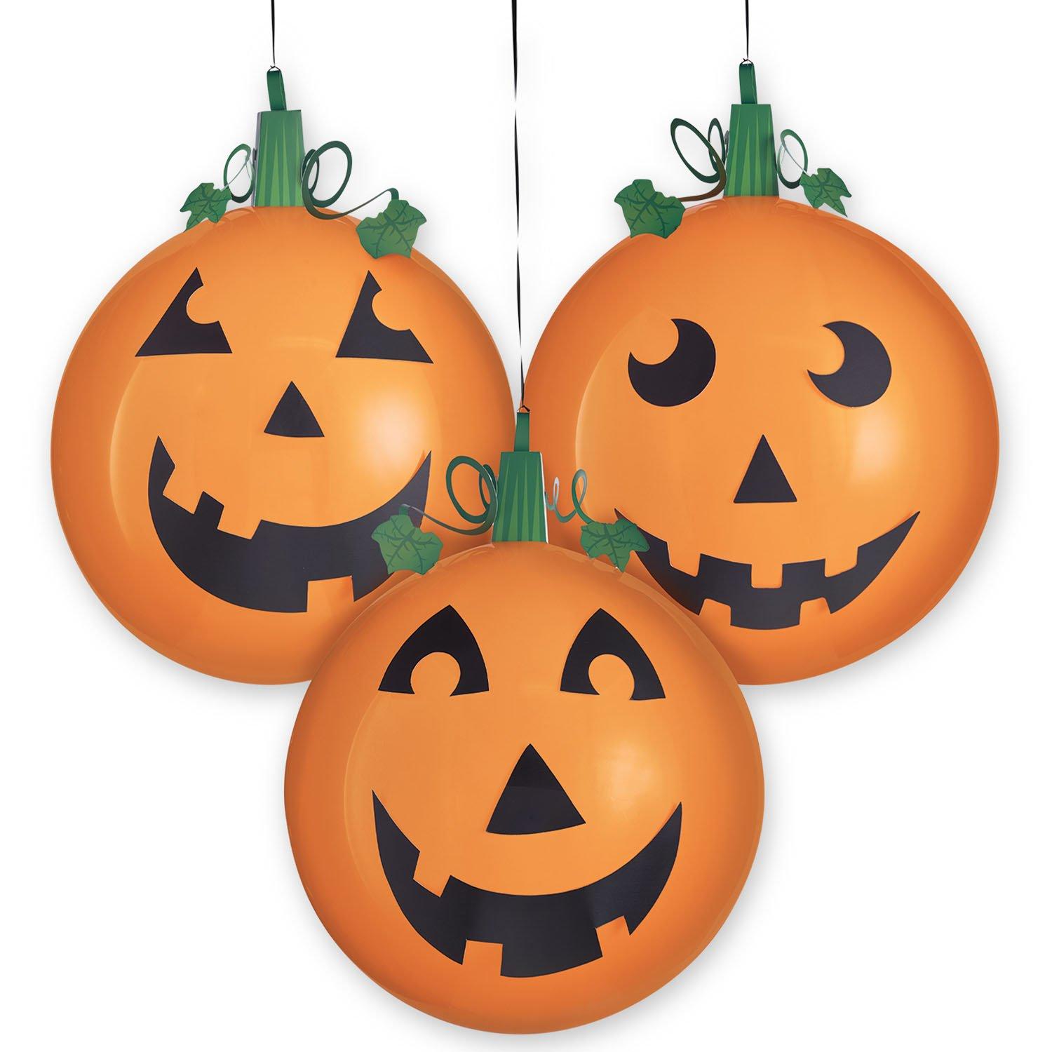 3ct. 24in. Halloween Jack-o'-Lantern Latex Balloon Kit