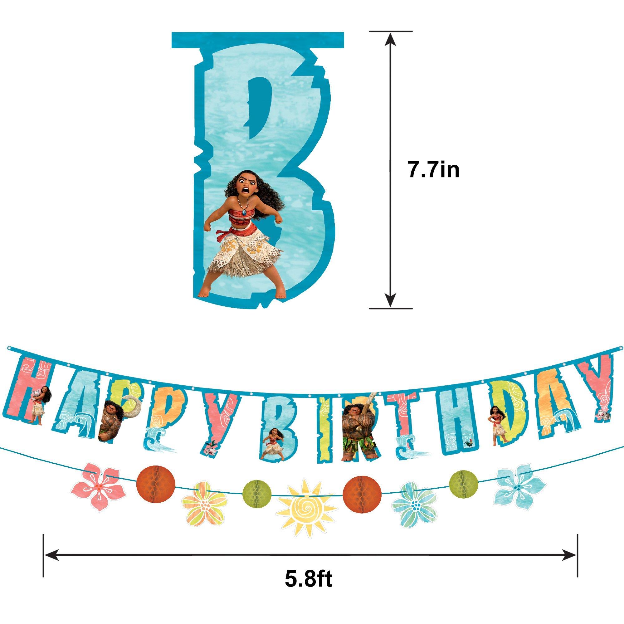 Moana Birthday Banner Set. 2pc. 5.3ft - Image 2