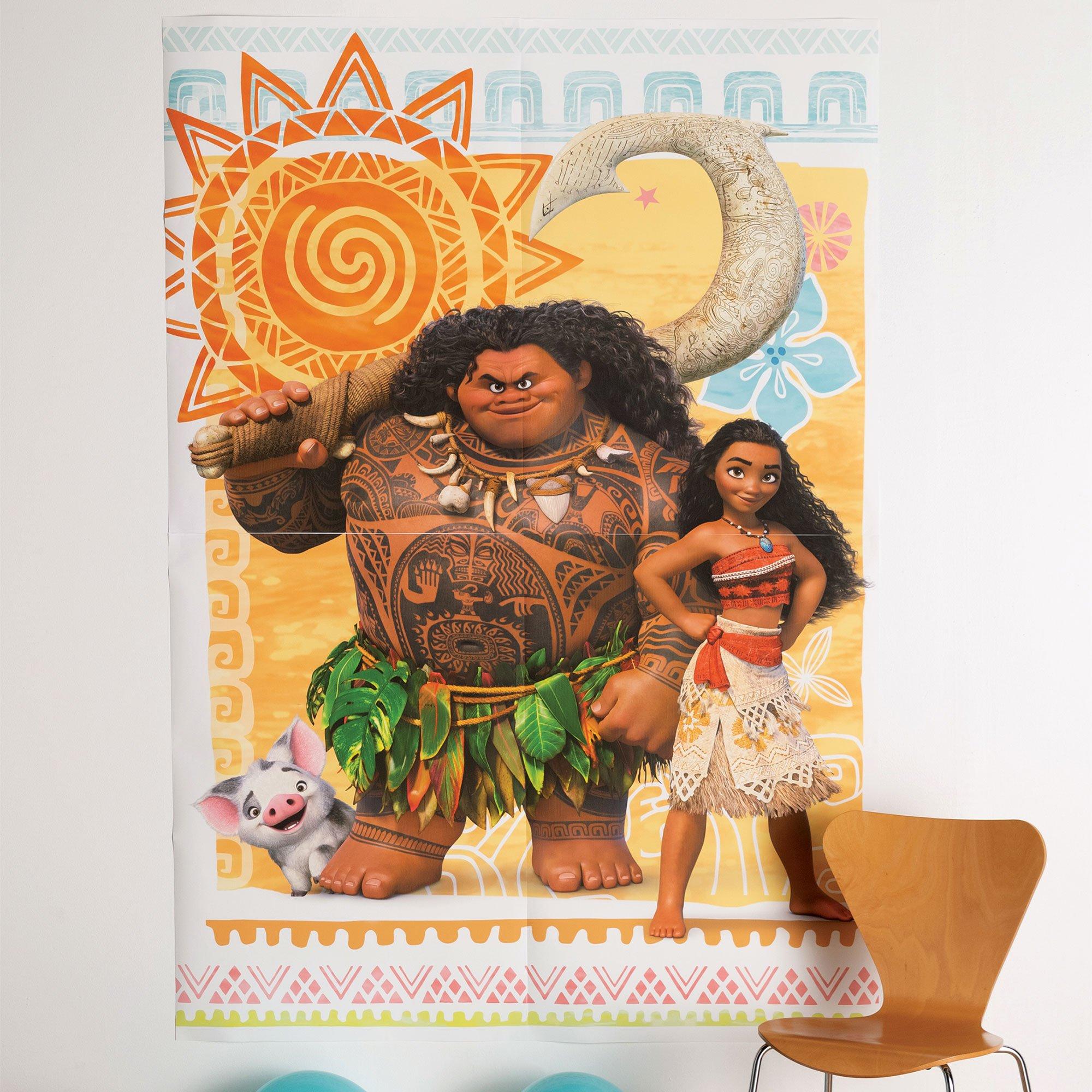 Moana Paper Scene Setter. 4pc. 4.5ft x 6.6ft