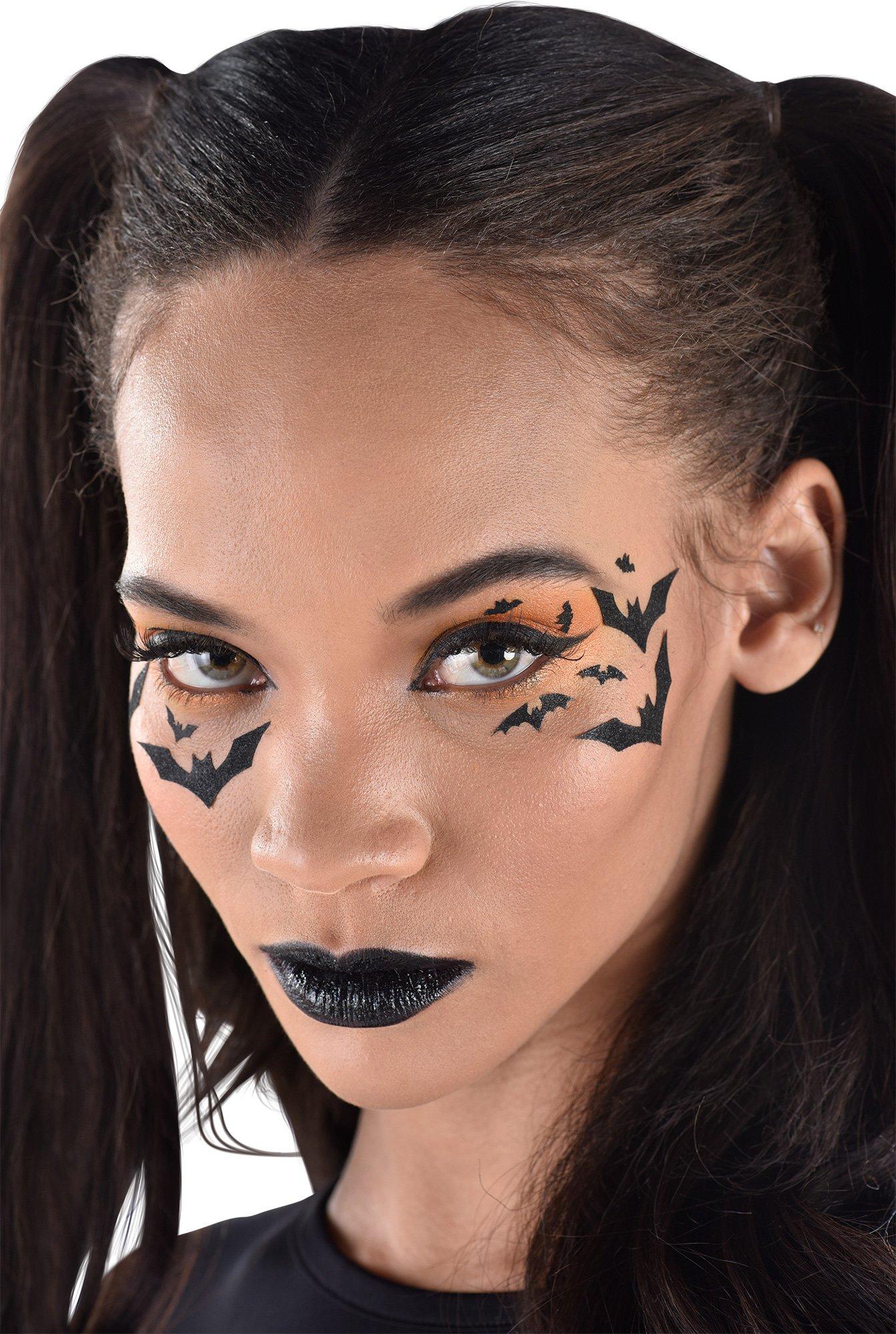 Glitter Black Bat Face Decals. 2pc - Image 2