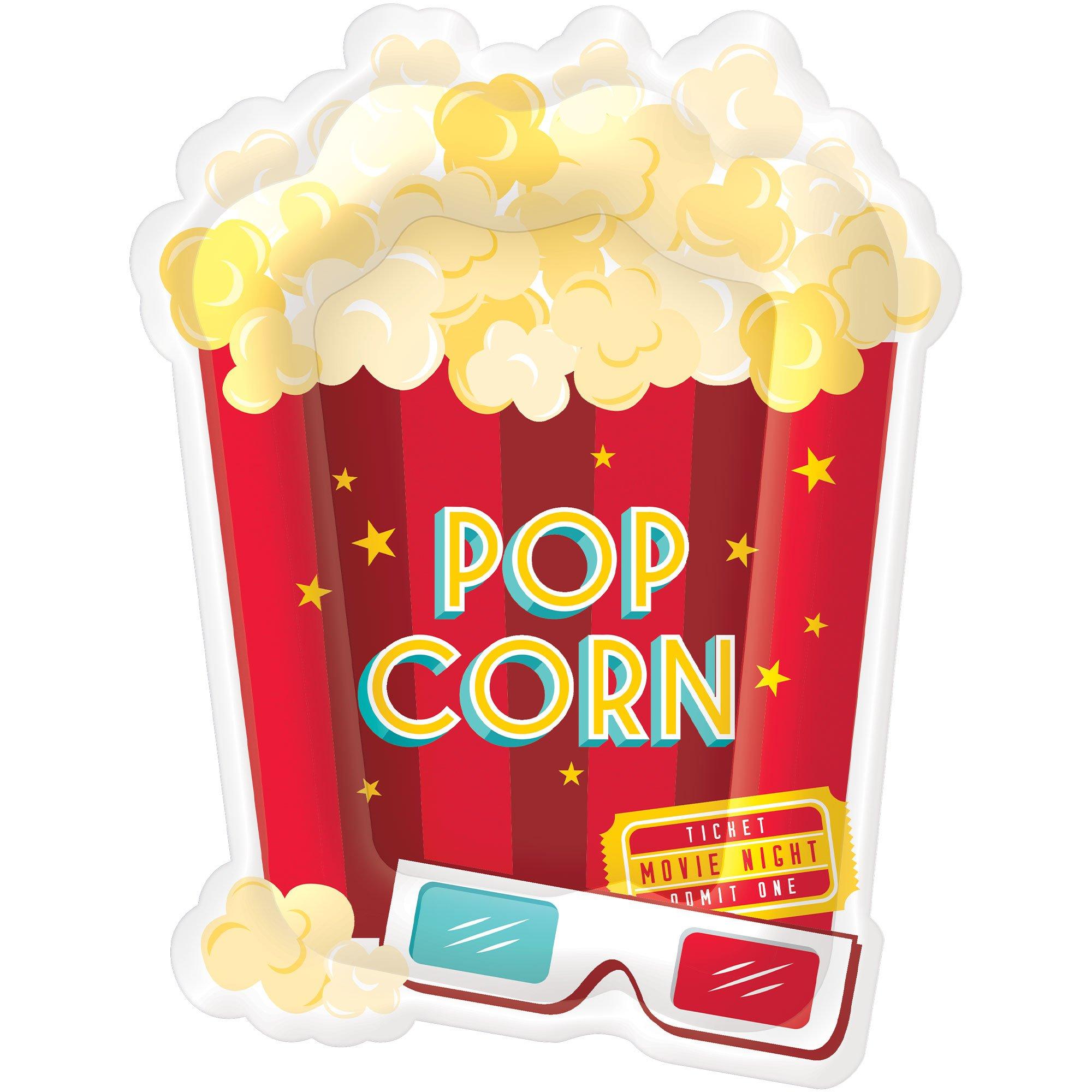 Popcorn Bucket Paper Dinner Plates. 10.5in. 20ct - Movie Night