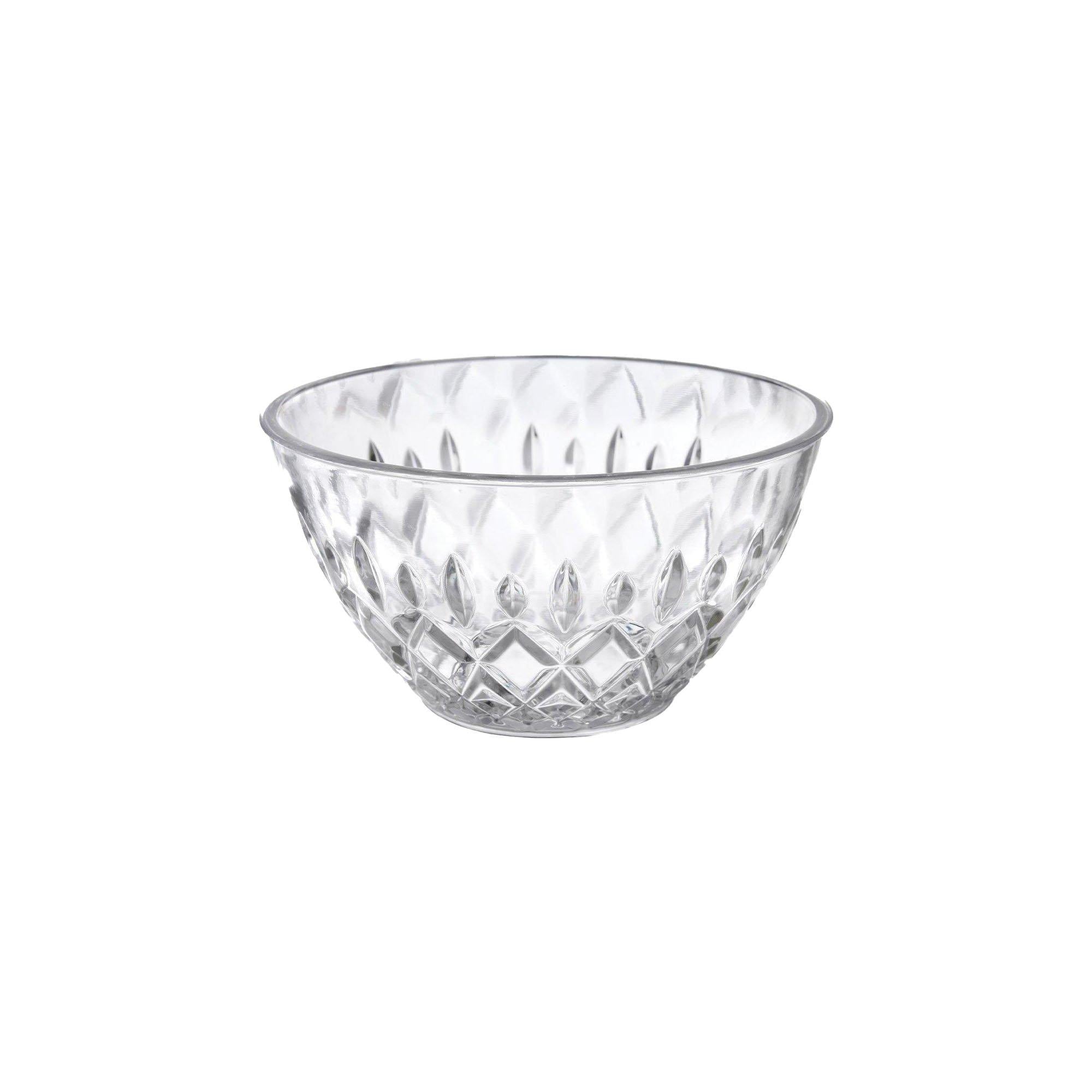 Crystal Cut Acrylic Serving Bowl. 5.5in