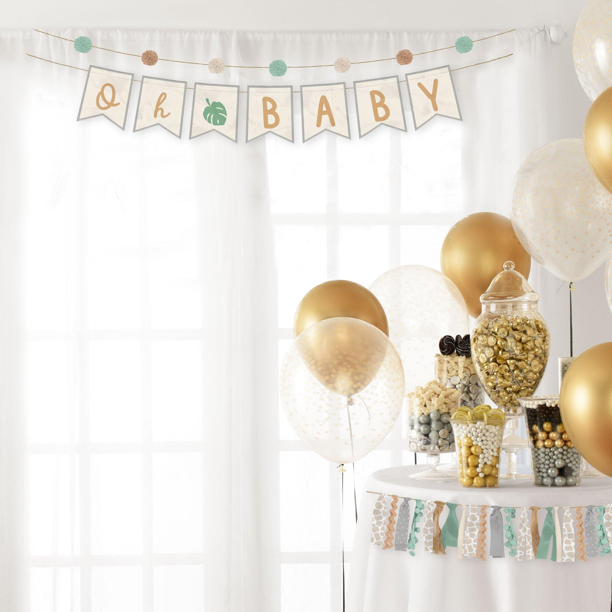 Oh Baby Soft Jungle Baby Shower Fabric Banner Set. 3pc. 5.3ft - Image 3