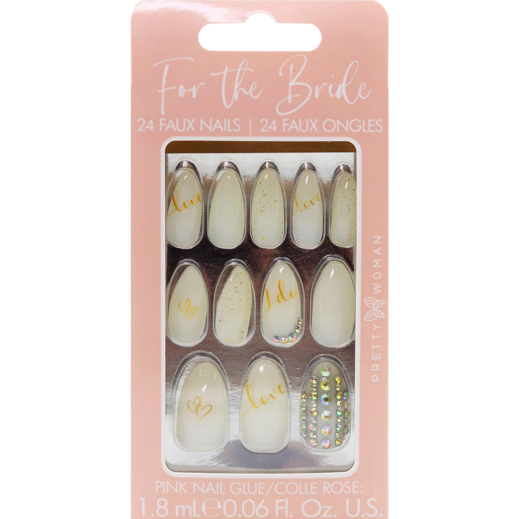 Bride to Be Faux Nail Set. 24pc