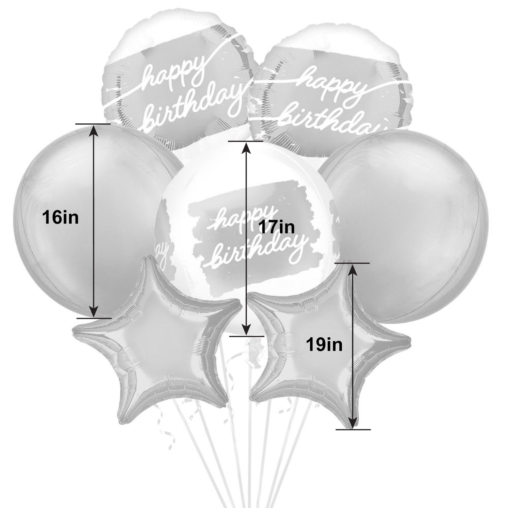 Golden Age Birthday Foil Balloon Bouquet. 7pc - Image 2