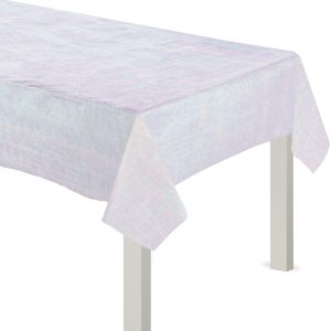 Iridescent Luminous Rainbow Table Cover. 54in x 102in
