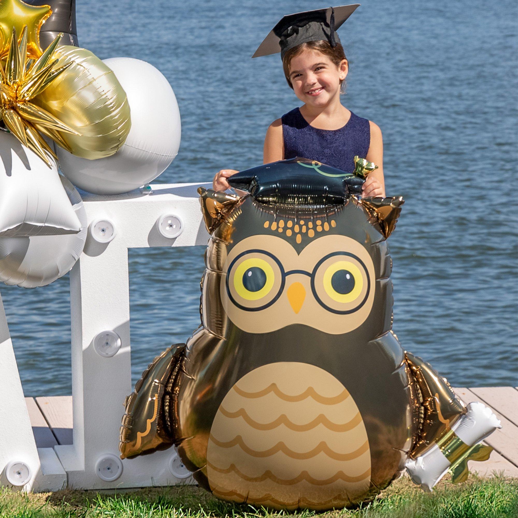 AirLoonz Wise Owl Graduation Foil Balloon. 44in - Image 3
