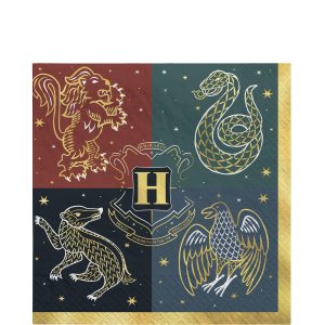 Metallic Hogwarts United Paper Lunch Napkins. 6.5in. 16ct - Harry Potter