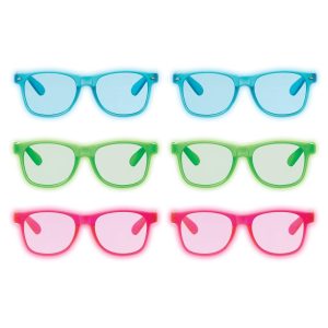 Glow-in-the-Dark Plastic Sunglasses. 5.7in. 6ct - Beach Life