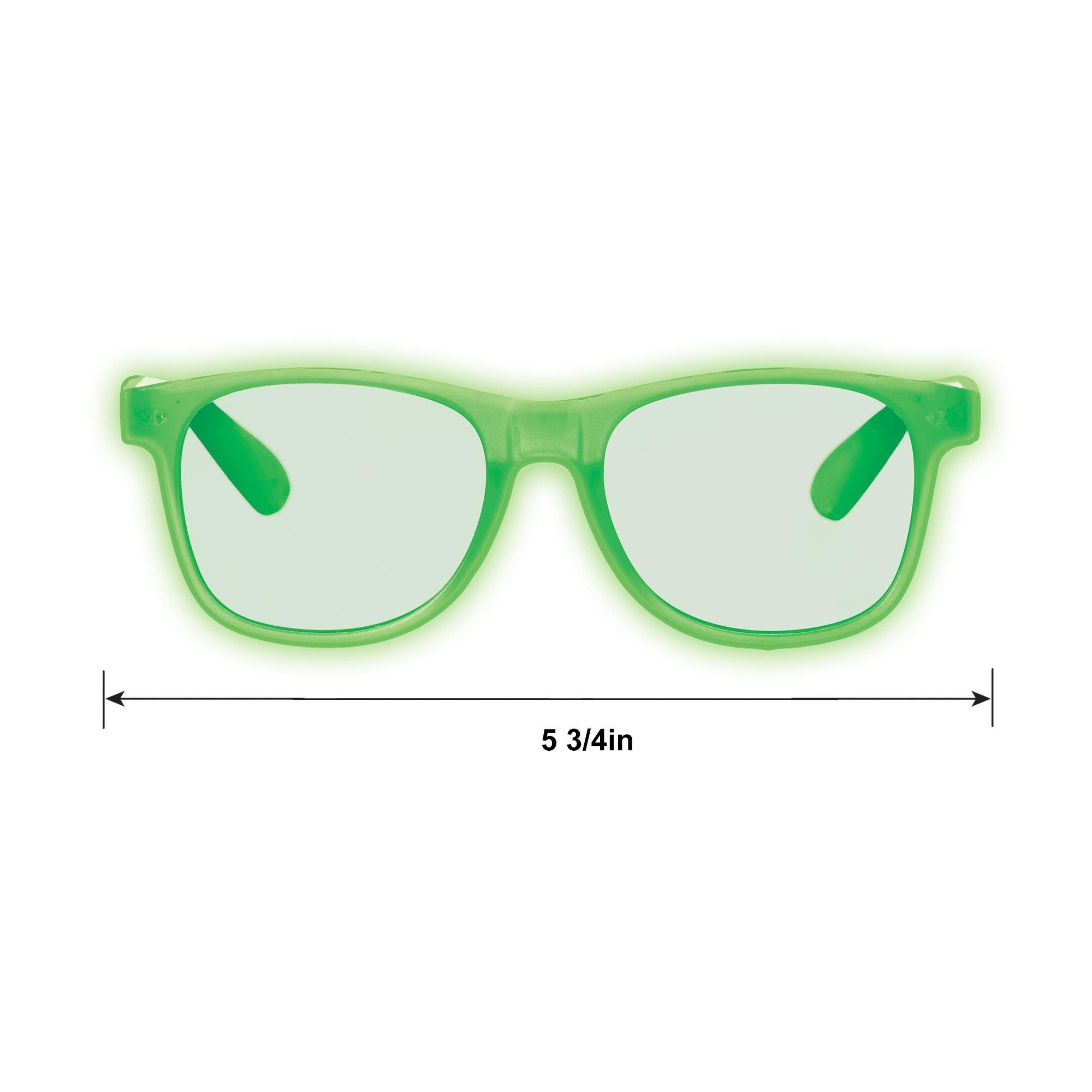 Glow-in-the-Dark Plastic Sunglasses. 5.7in. 6ct - Beach Life - Image 4