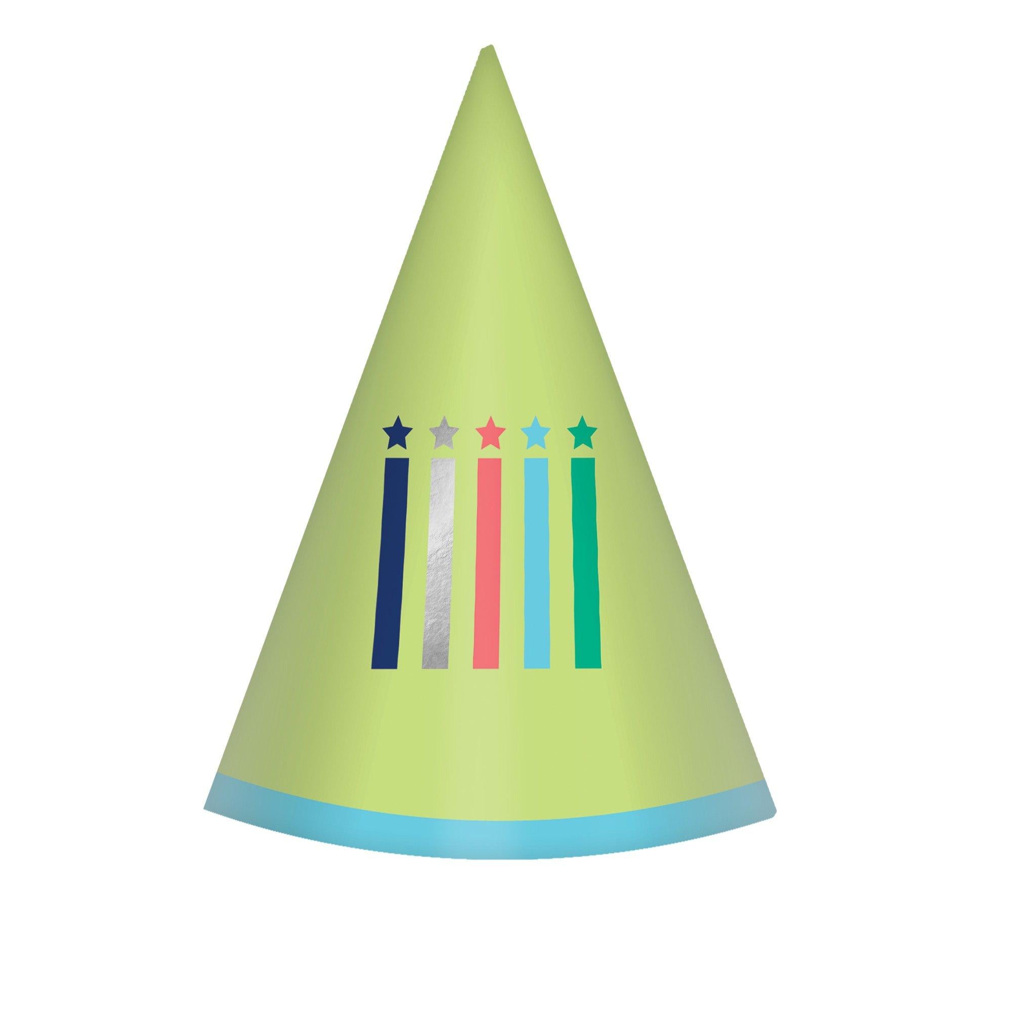 Modern Birthday Mini Cardstock Party Hats. 12ct - Image 3