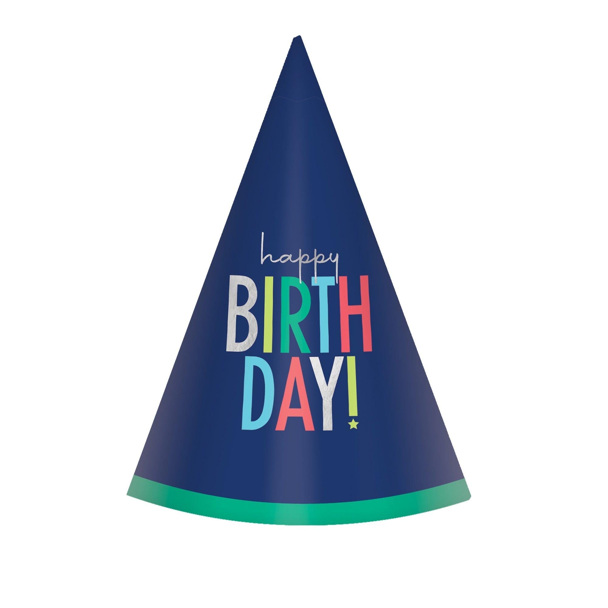 Modern Birthday Mini Cardstock Party Hats. 12ct - Image 4