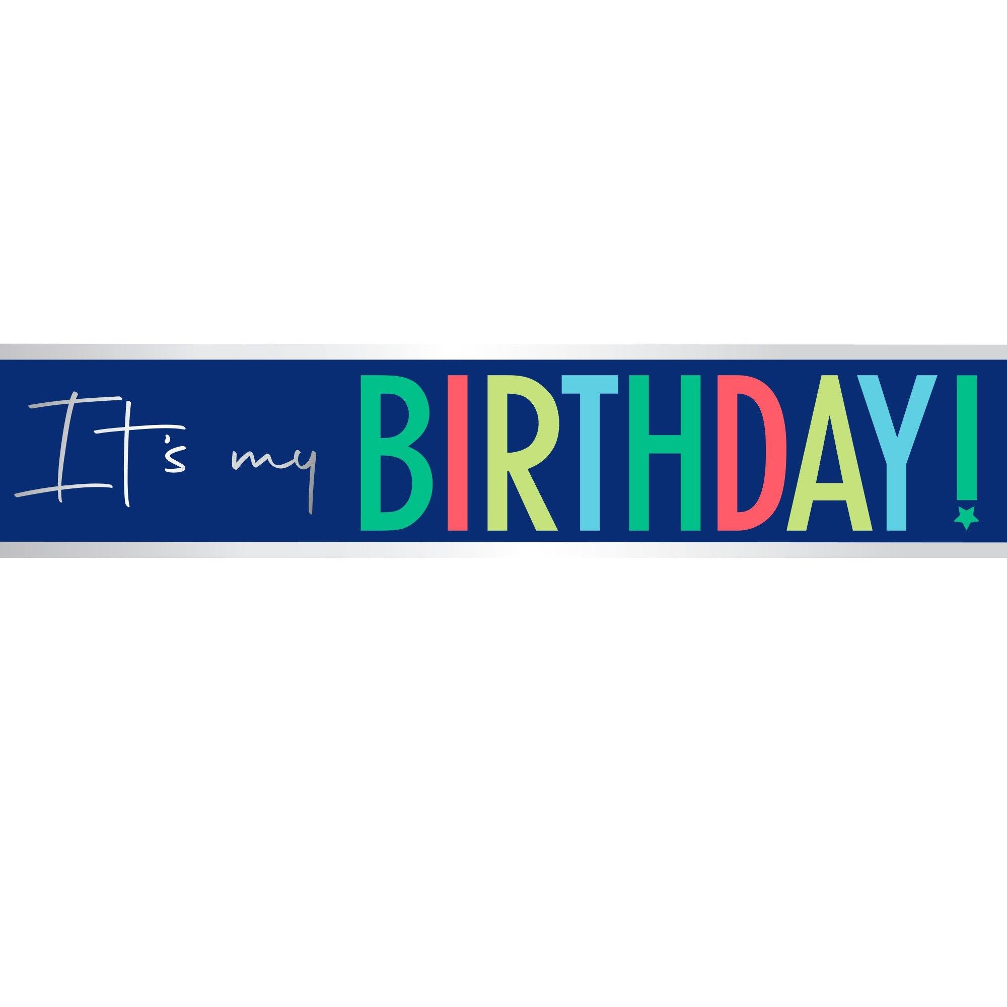 It's My Birthday Fabric Sash. 30in - Modern Birthday - Image 3